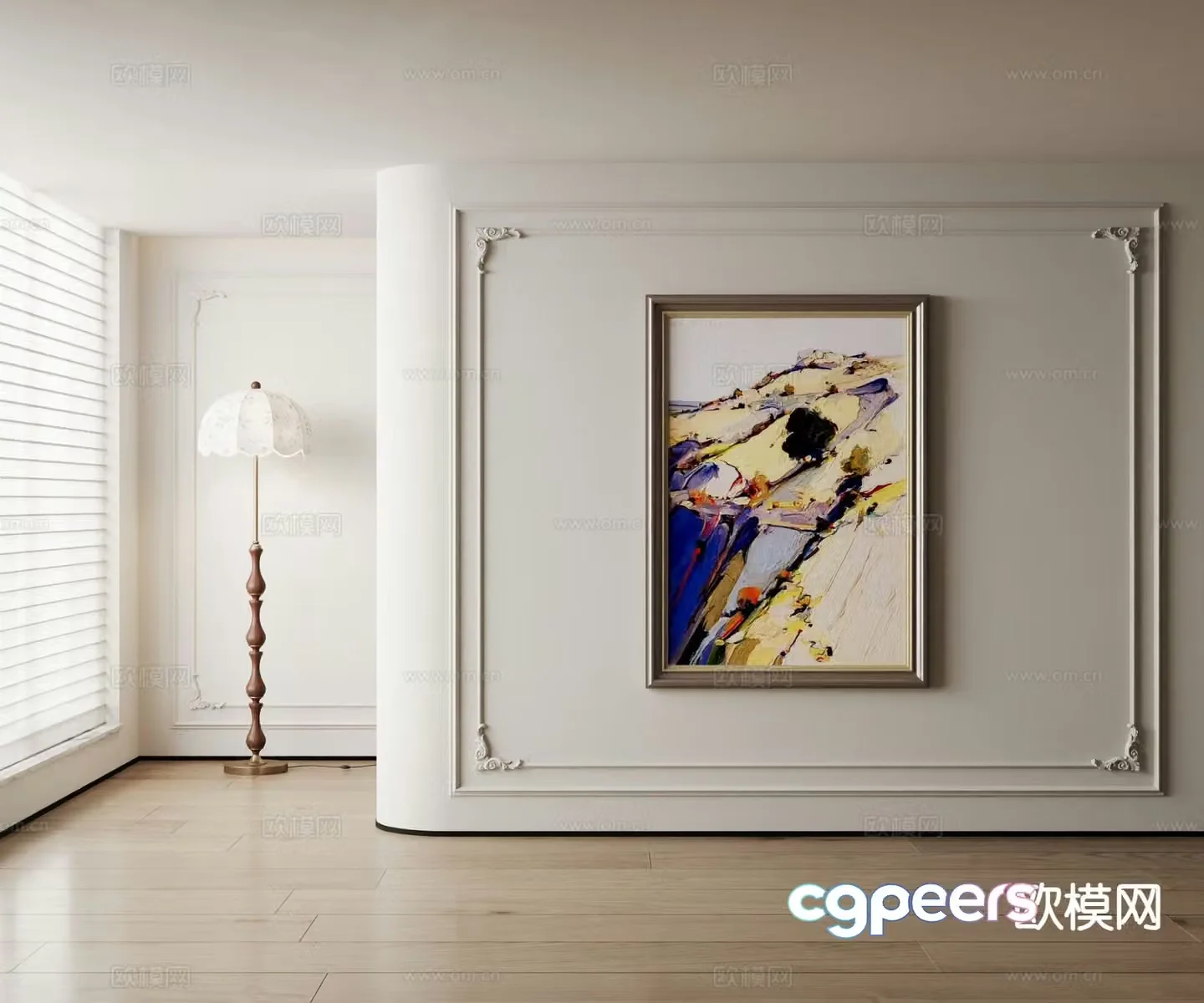 American oil painting art painting decorative painting 3d model