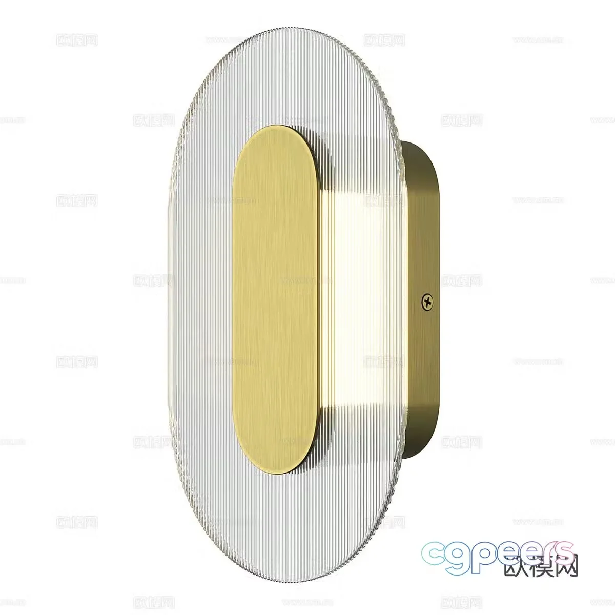 Simple wall lamp glass wall lamp 3d model