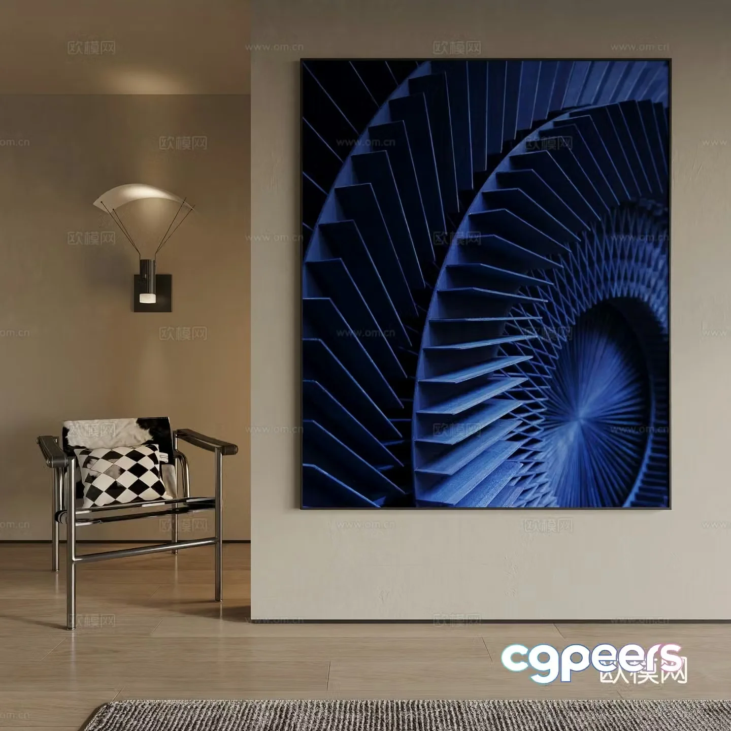 Modern decorative painting 3d model