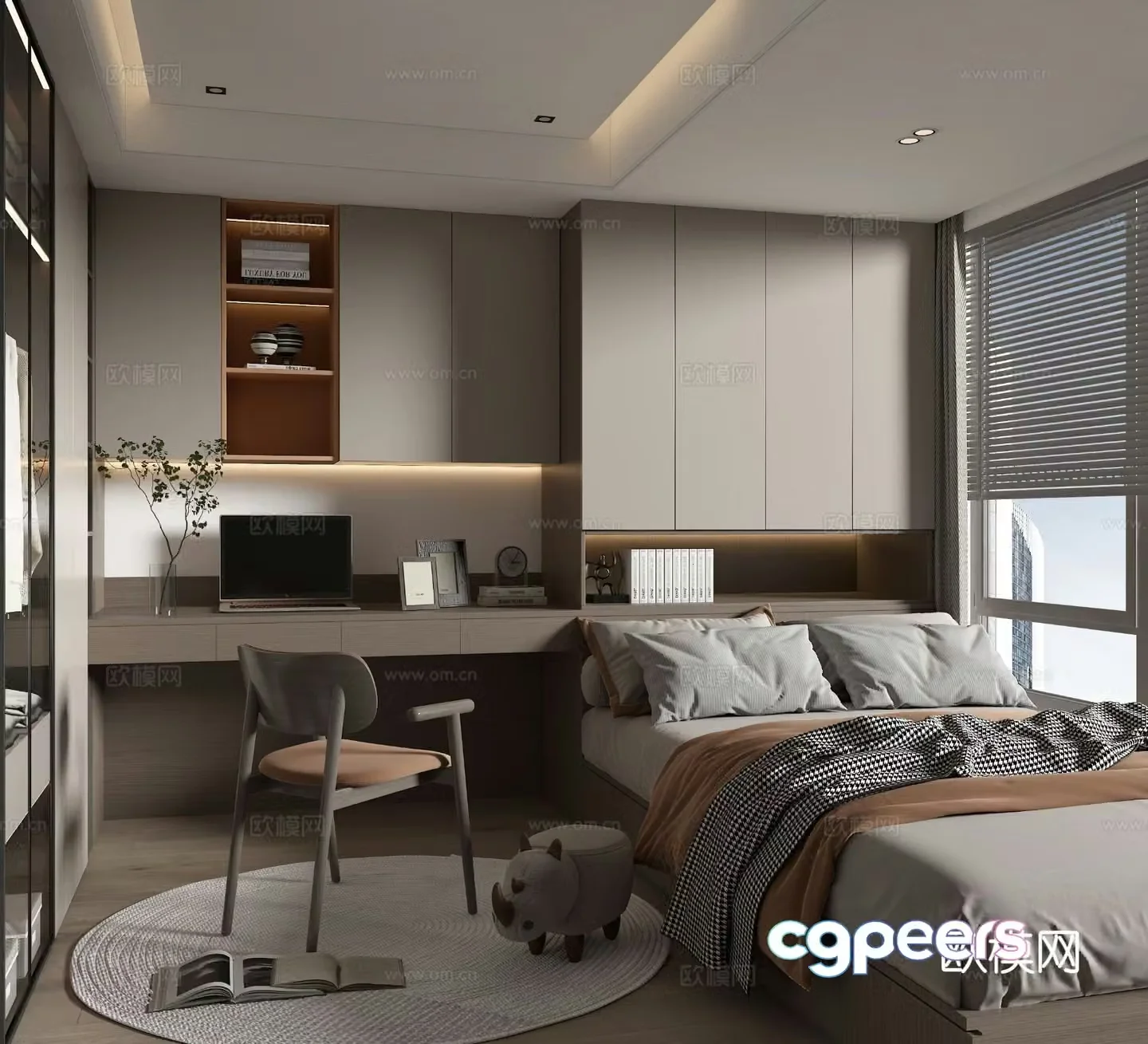 3d model of tatami bedroom and second bedroom
