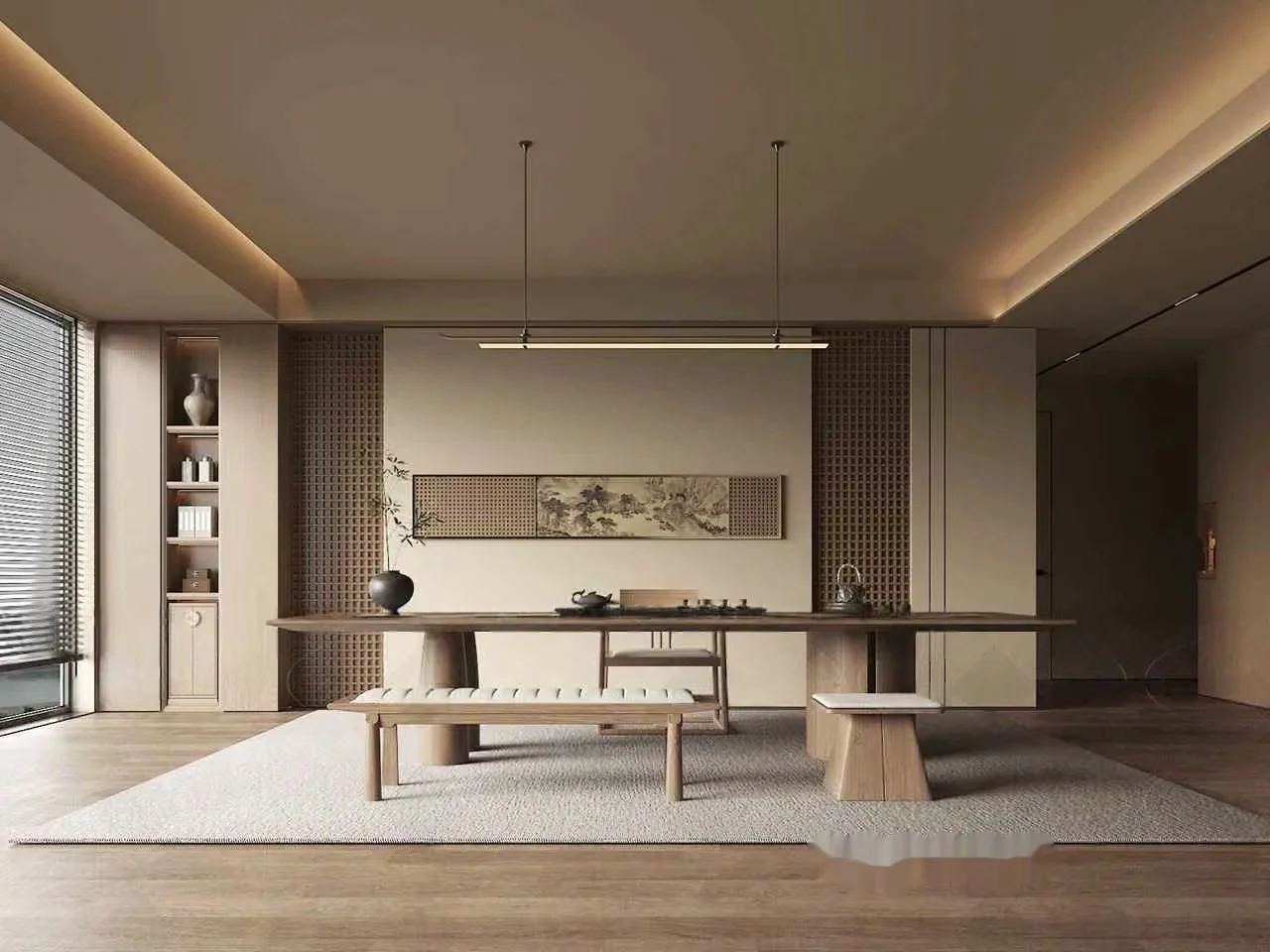 Modern Asian Dining Room 3D Model – 10741 – VRAY Render