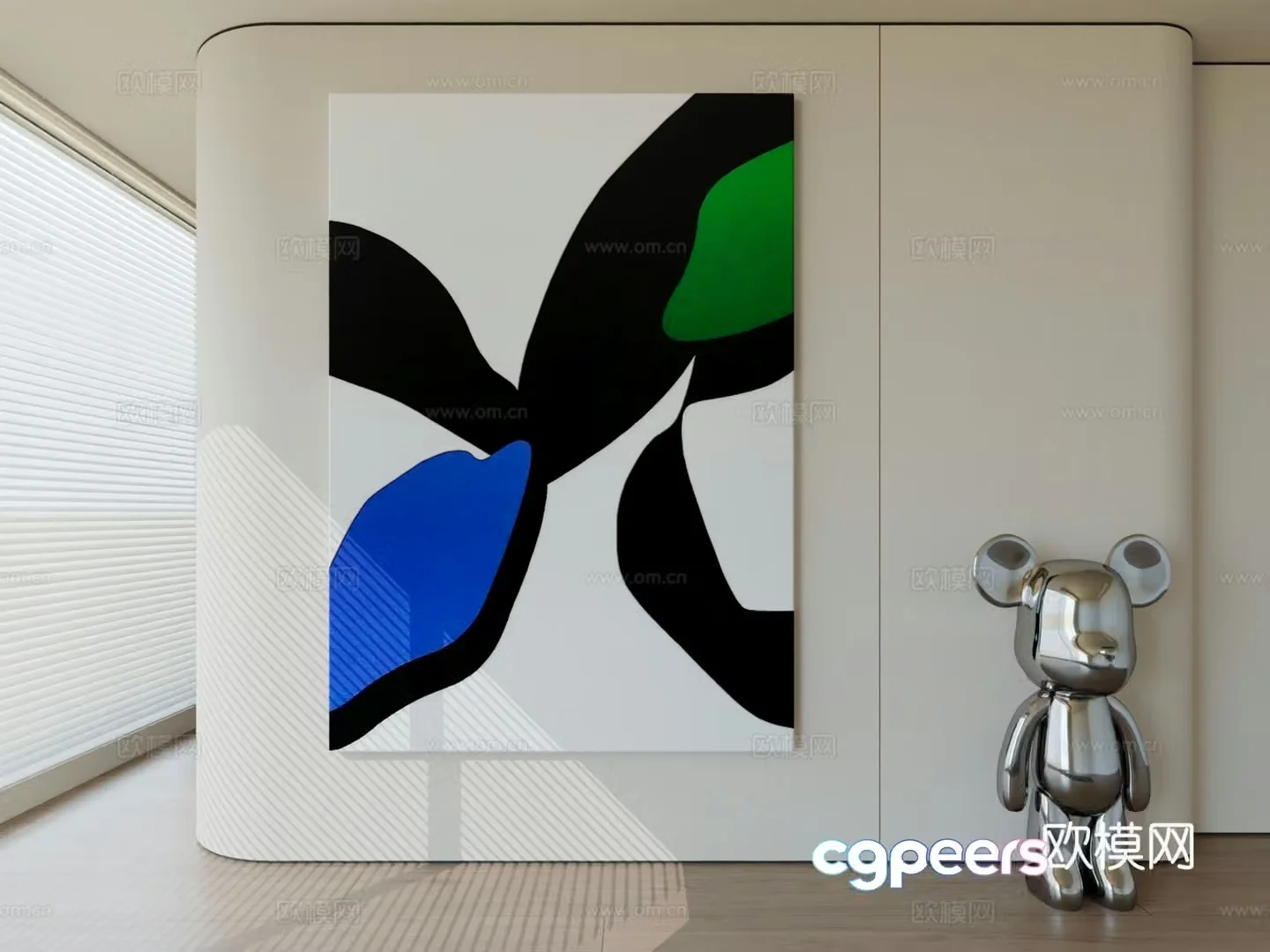 Modern minimalist hanging painting abstract art hanging painting 3d model