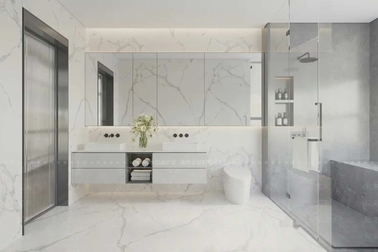 Modern Bathroom 3D Model – 13464 – CORONA Render