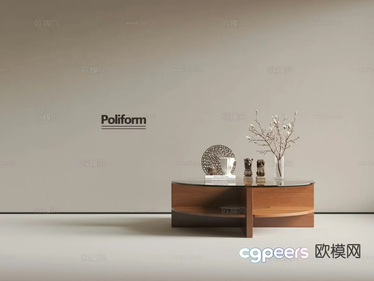 Medieval style coffee table 3D model