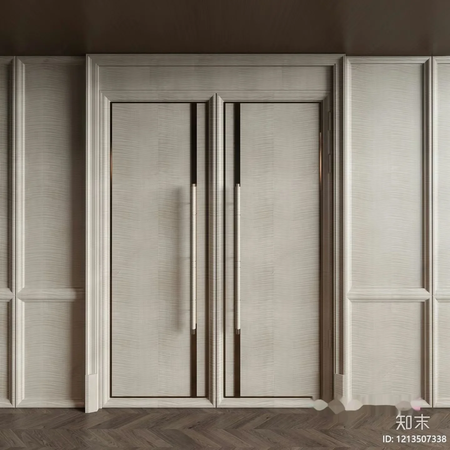 Modern White Doors 3D Model – 12805 – VRAY Render