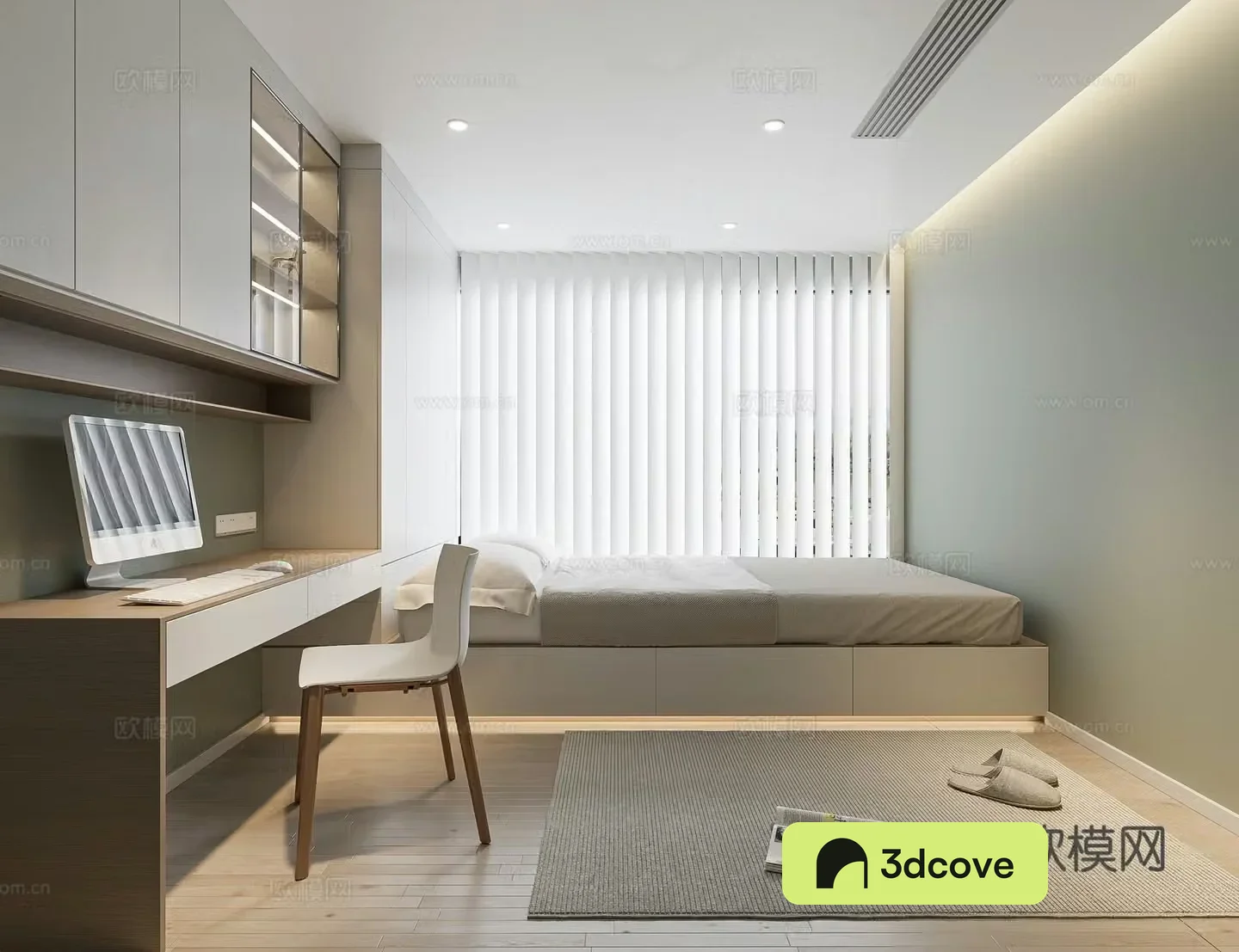 Modern bedroom accessories leisure chair writing desk shape ceiling without owner lamp