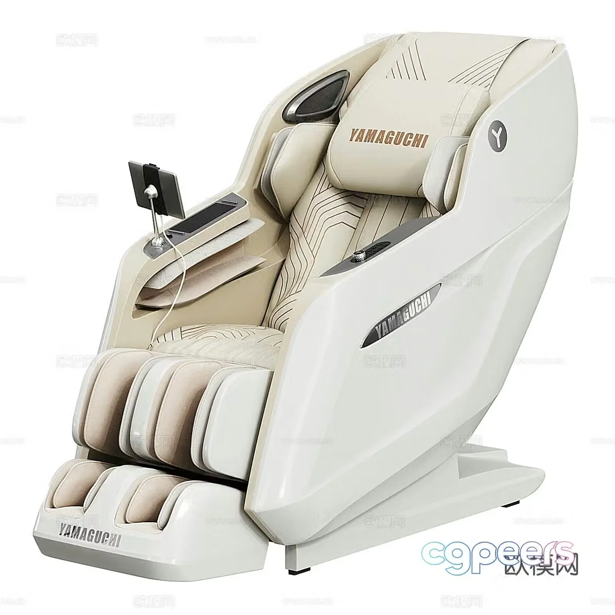Modern light luxury space capsule massage chair 3d model