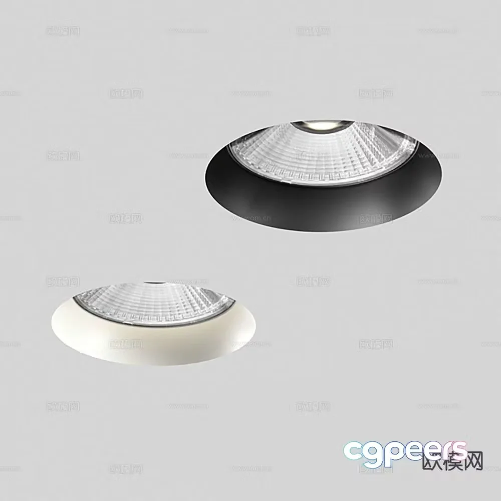 Recessed downlight spotlight lighting fixture 3d model