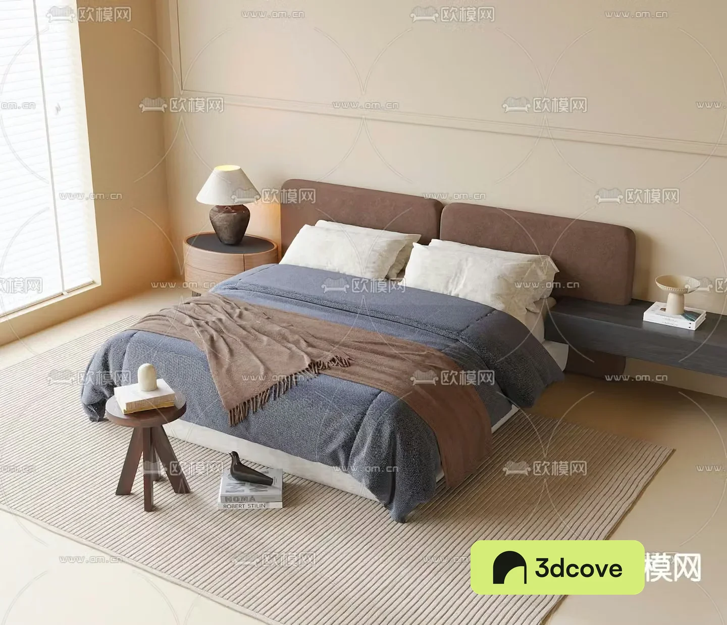 Wabi-sabi double bed