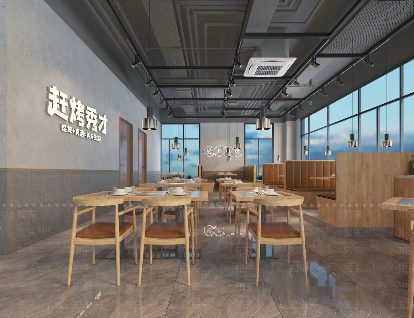 Modern Dining Area 3D Model – 15649 – VRAY Render