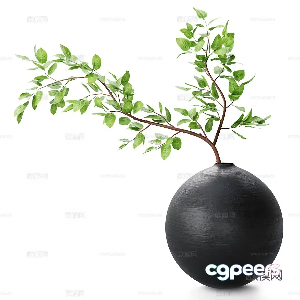 New Chinese vase flower art 3D model