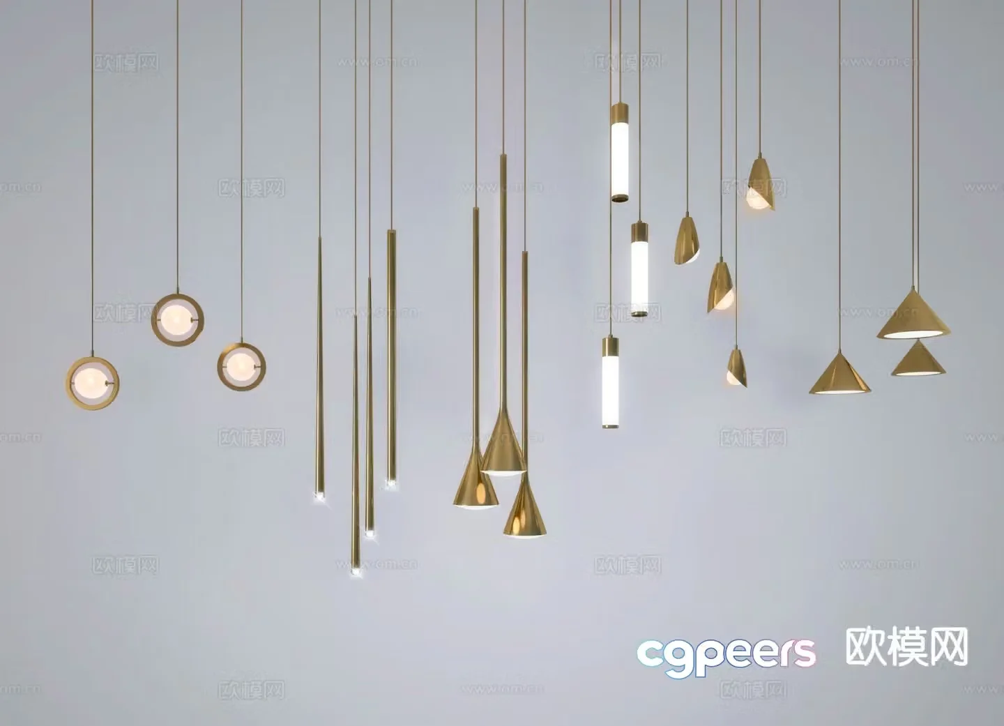 Light luxury chandelier bedside chandelier 3d model