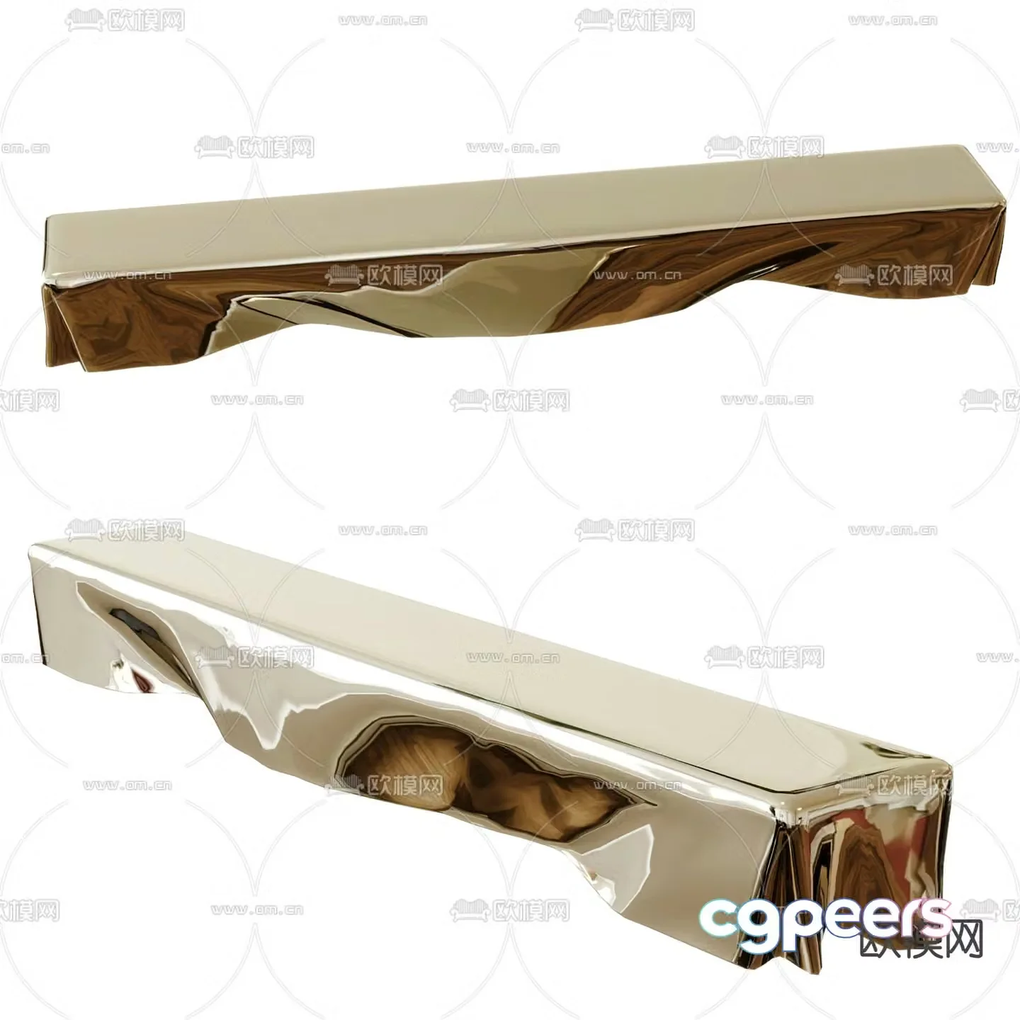 Fredr stainless steel bench shoe changing bench 3d model