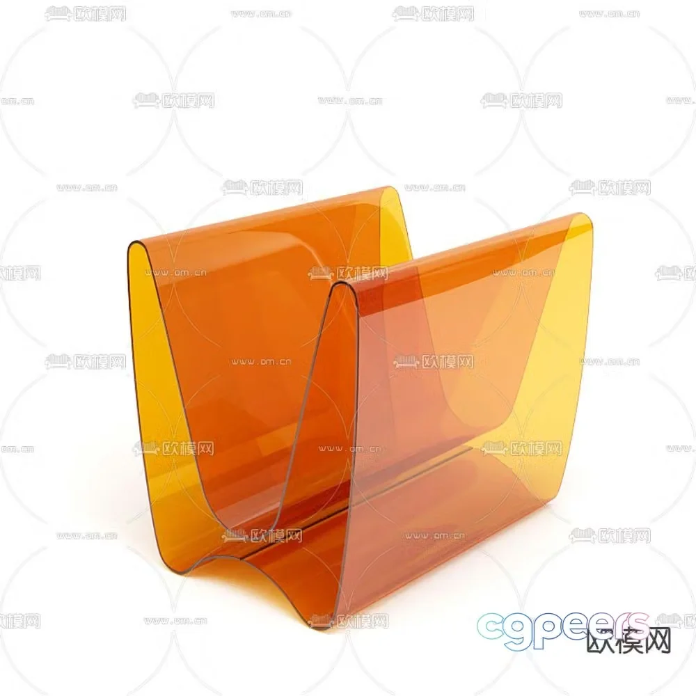 Acrylic bookshelf Magazine rack 3d model