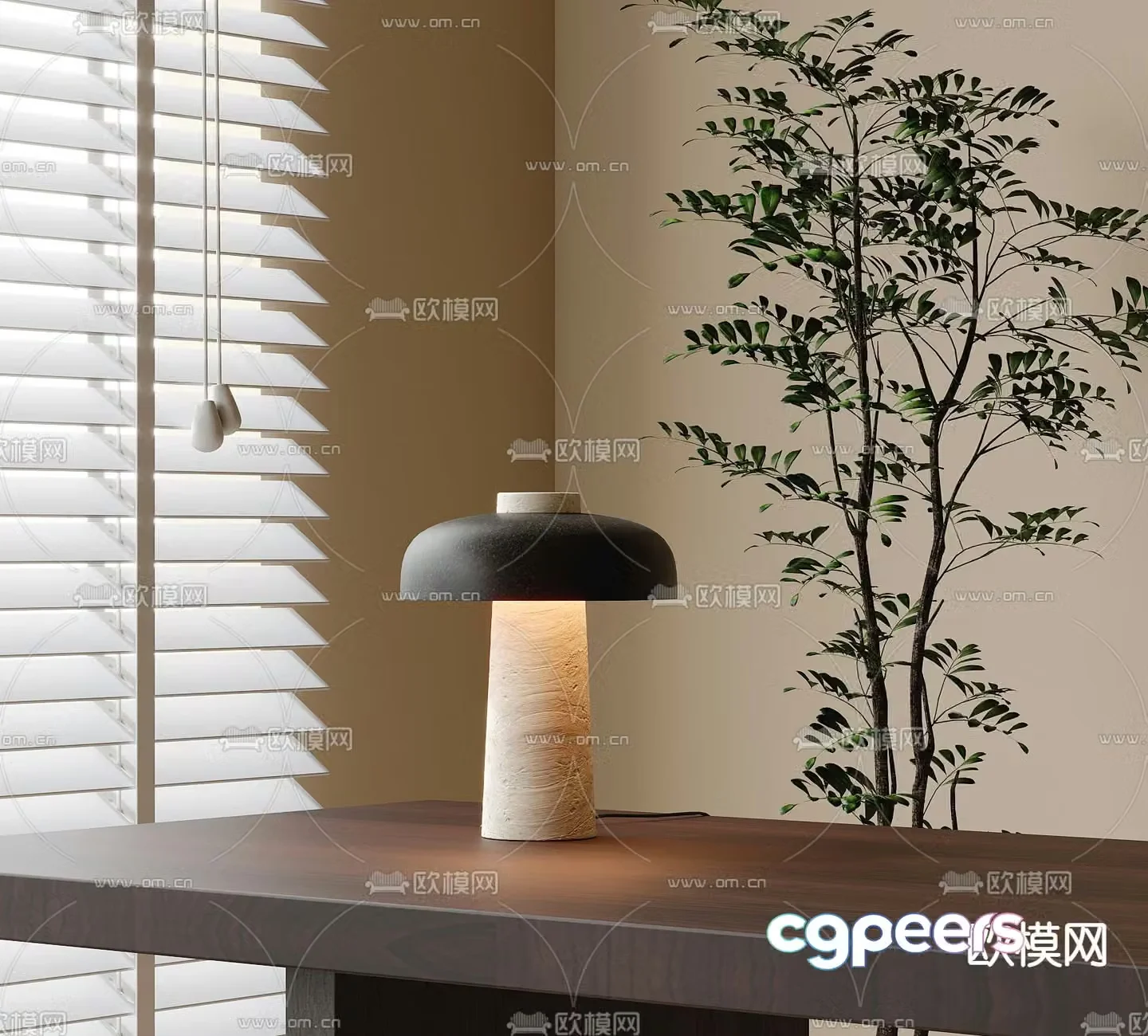 Simple desk lamp 3d model