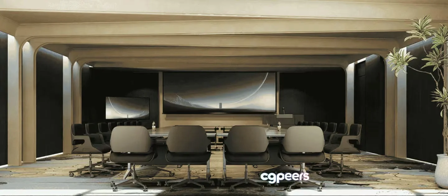 Conference Room Table 3D Model – 23714 – VRAY Render