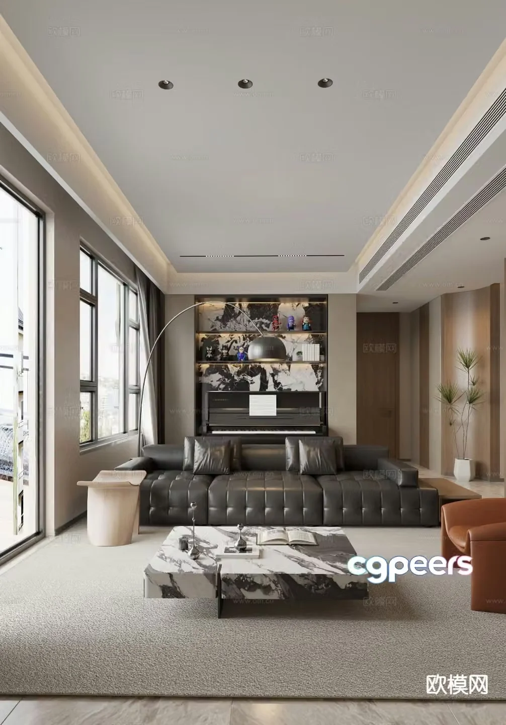 Modern living room 3d model