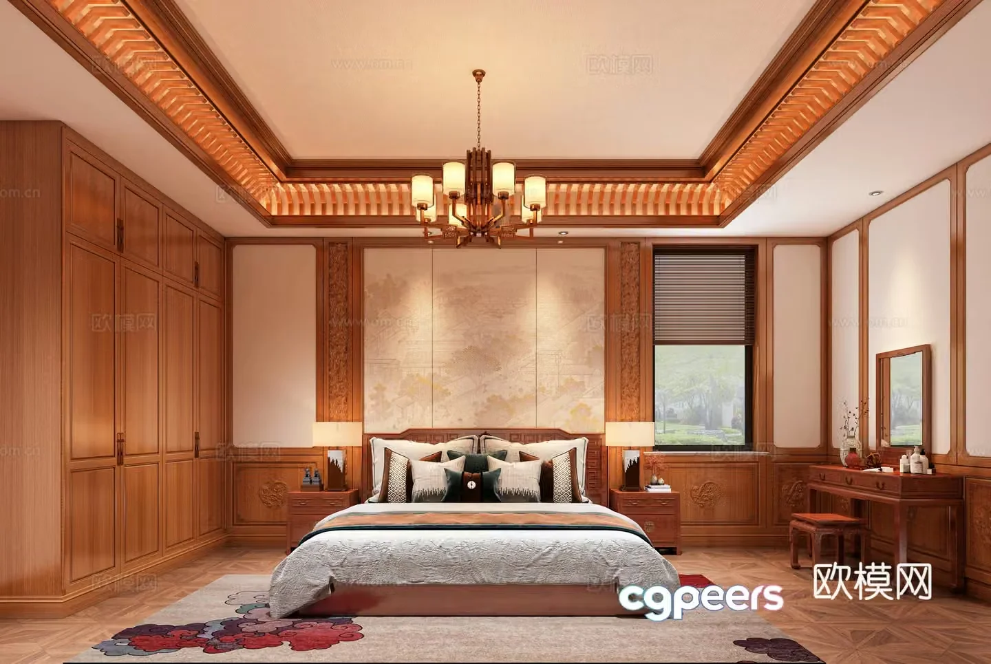 Classical Chinese bedroom 3D model