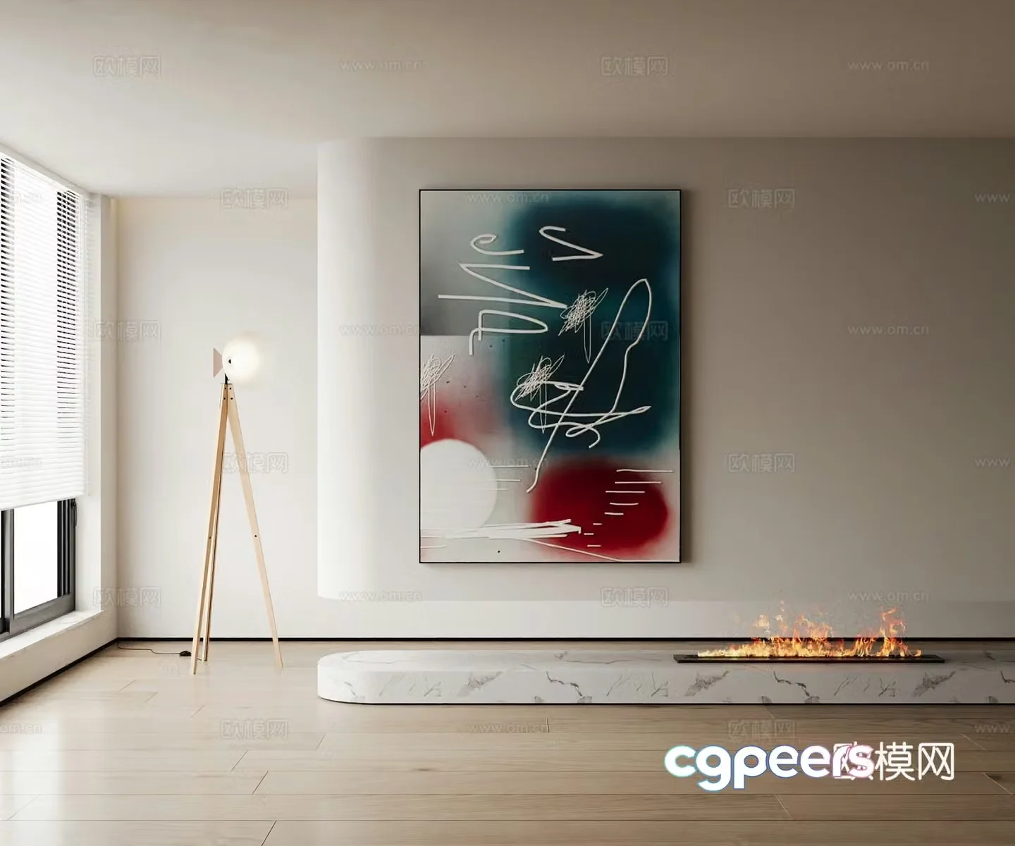 Modern decorative painting 3d model