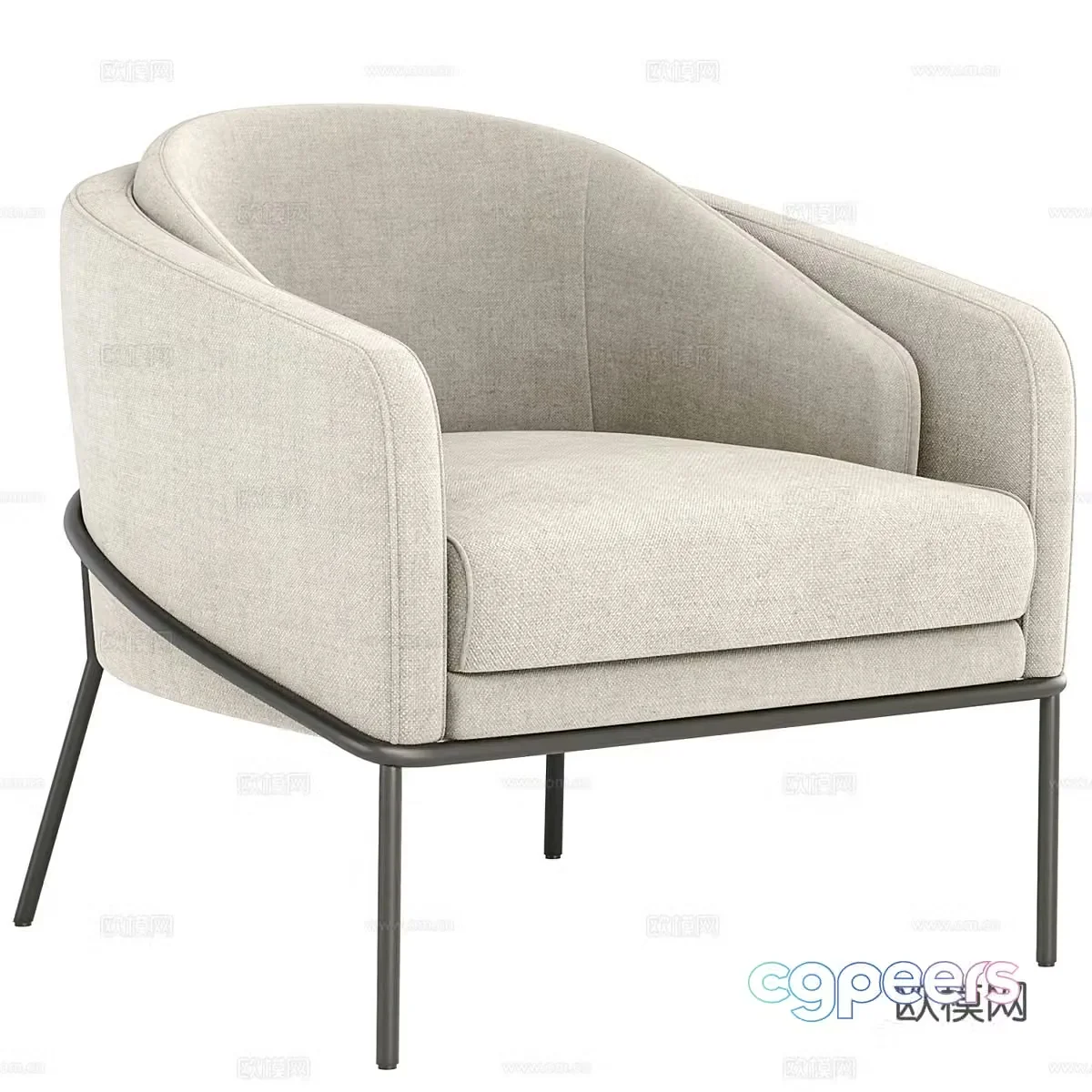 Modern sofa chair leisure chair 3d model