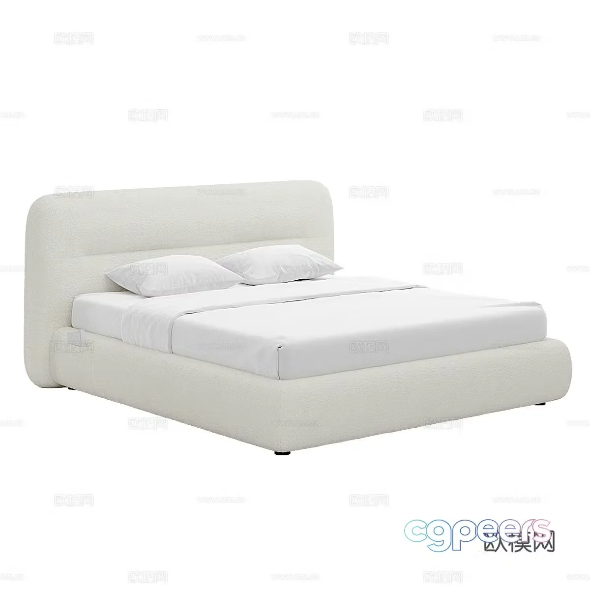 Double bed 3d model