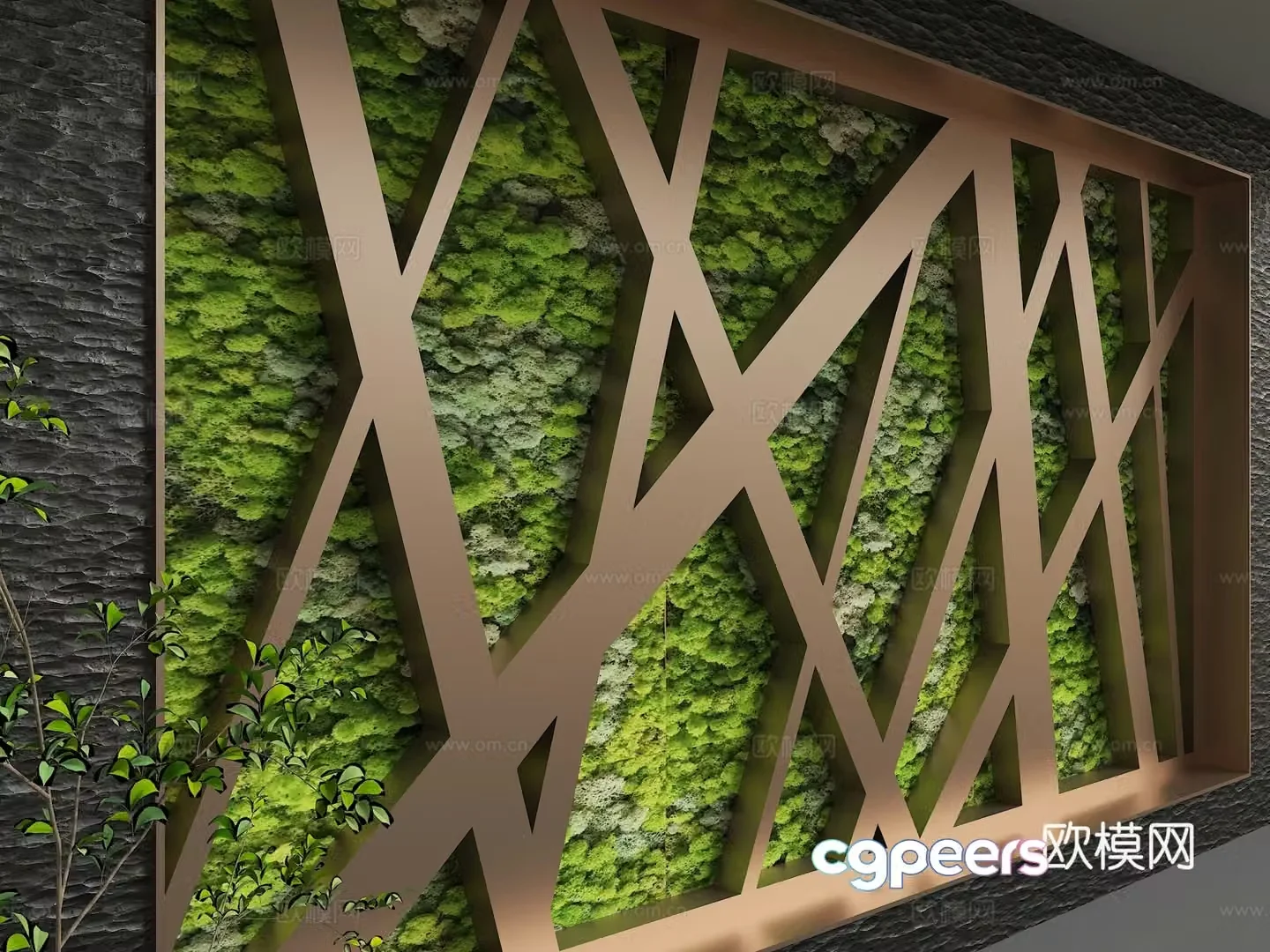 Modern background wall 3d model
