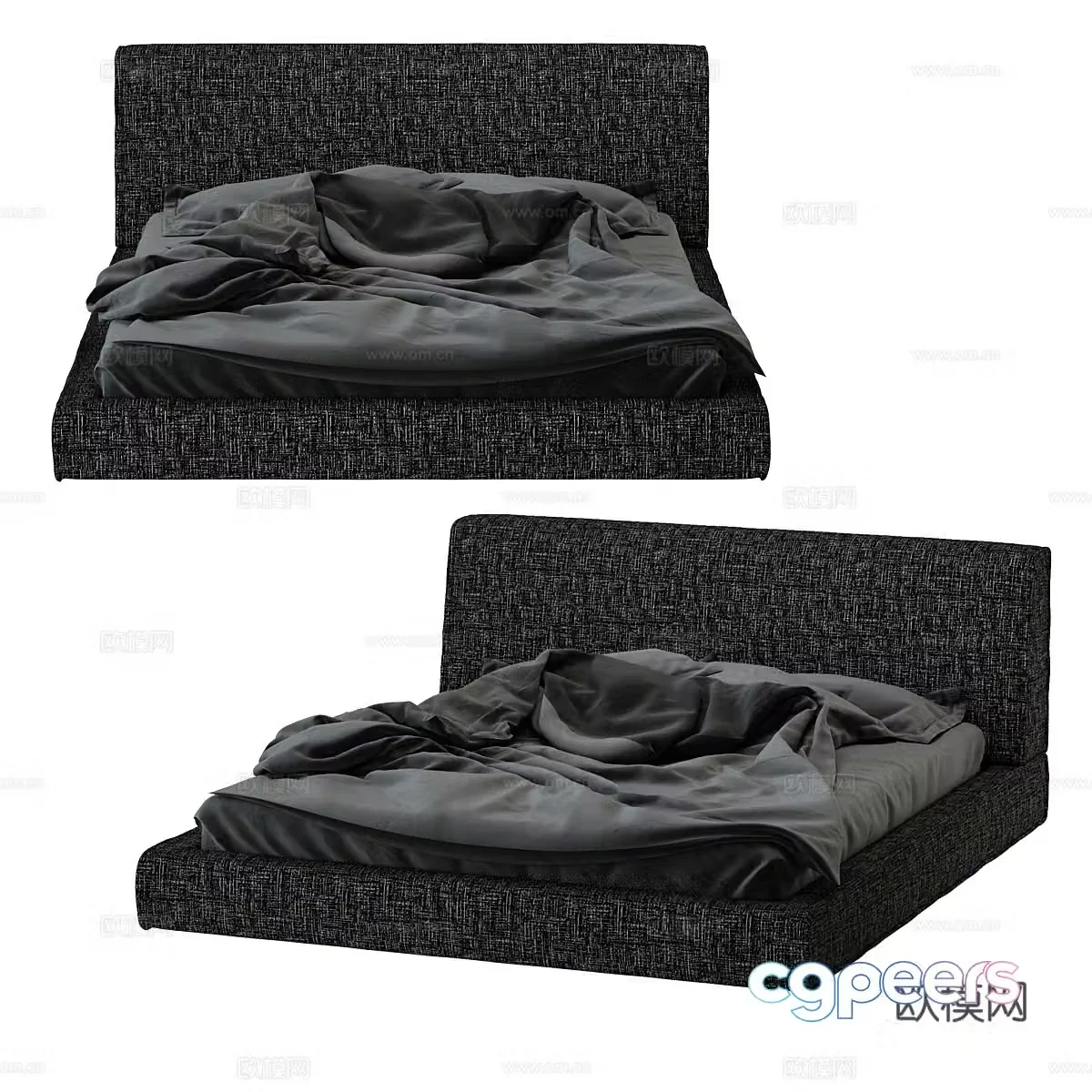 Double bed 3d model