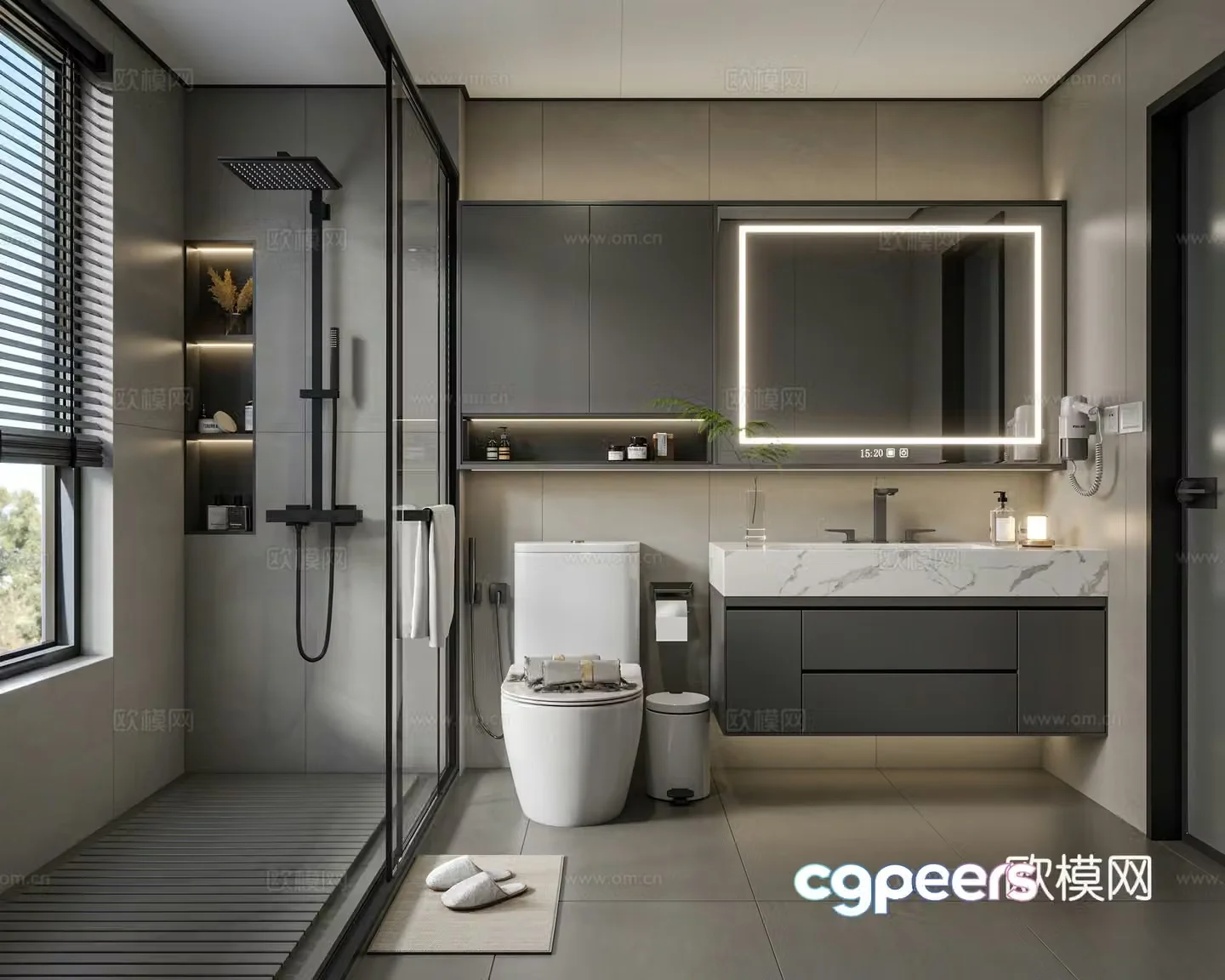Italian bathroom bathroom 3d model