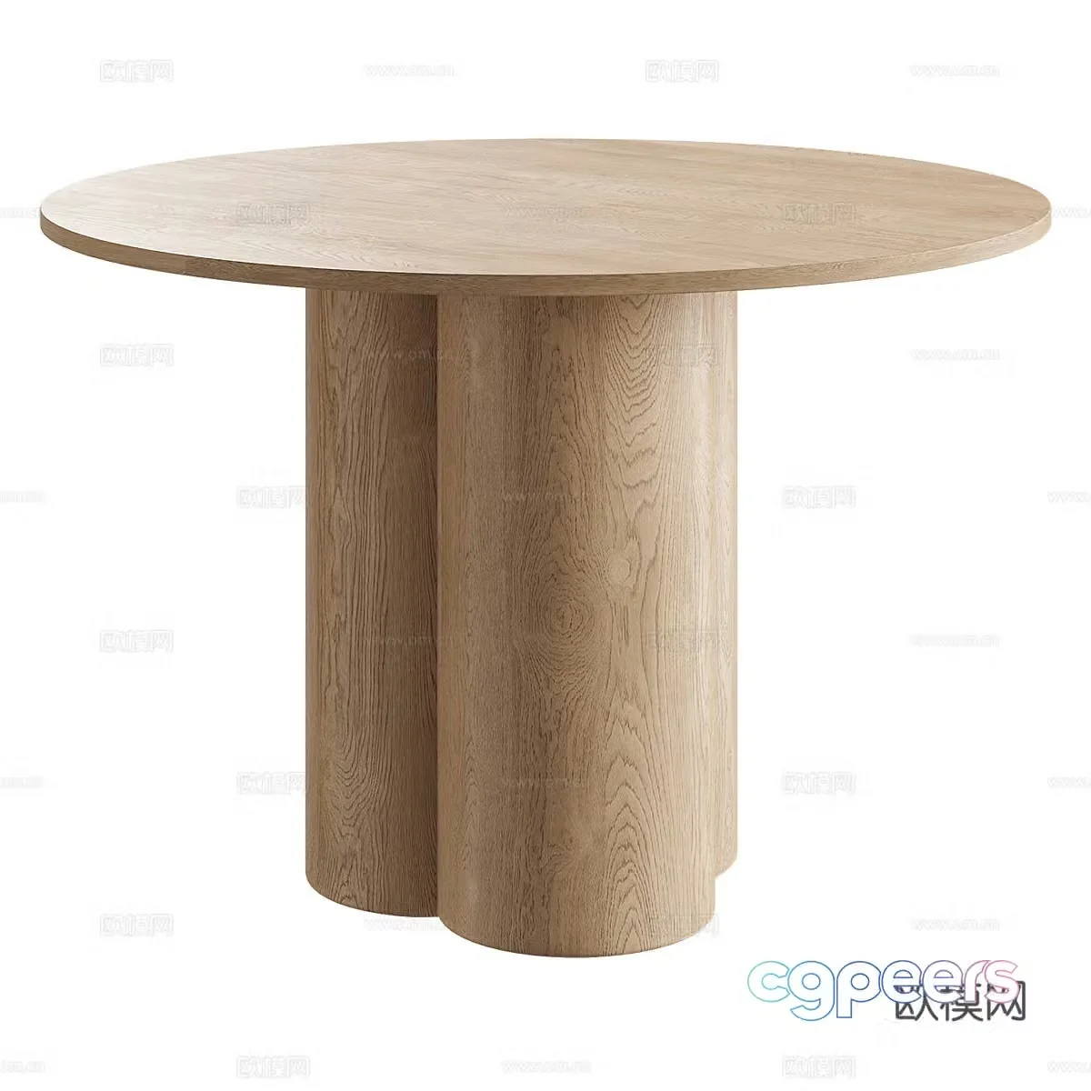 New Chinese OLIVIA solid wood dining table 3D model