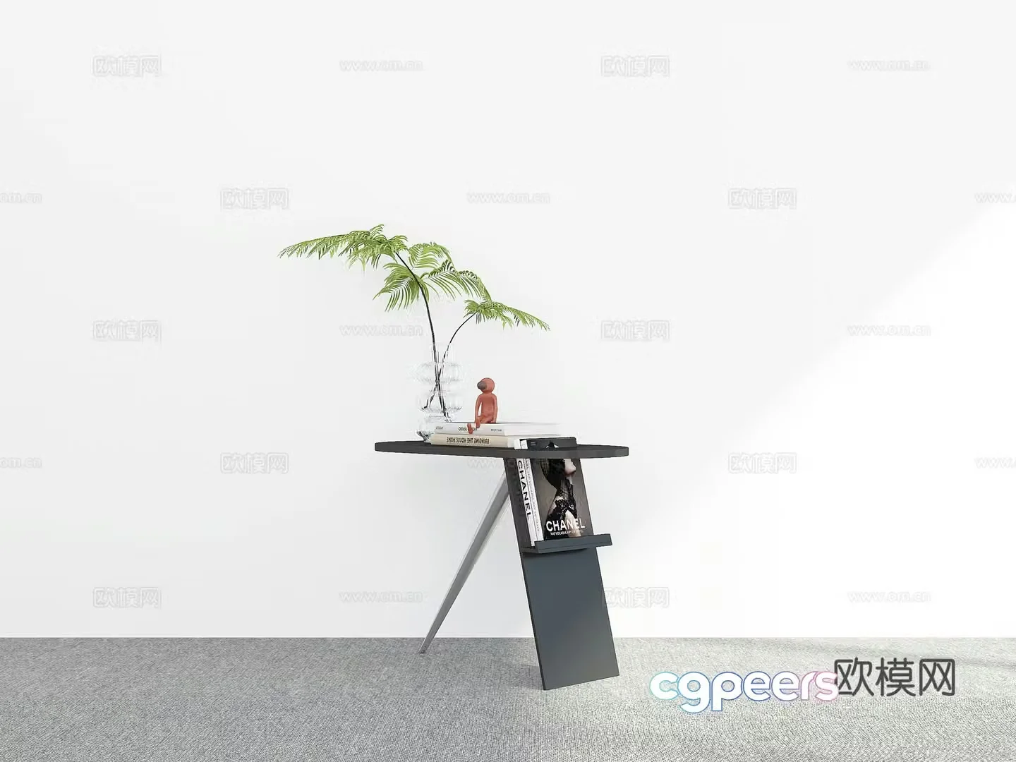 Modern side table corner table 3d model