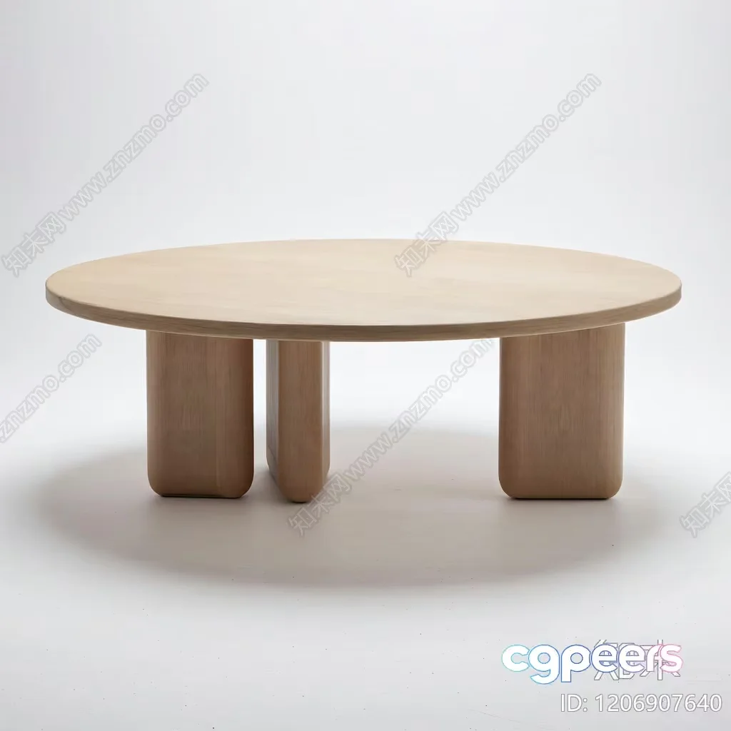 Simple Wooden Table 3D Model – 3868 – VRAY Render