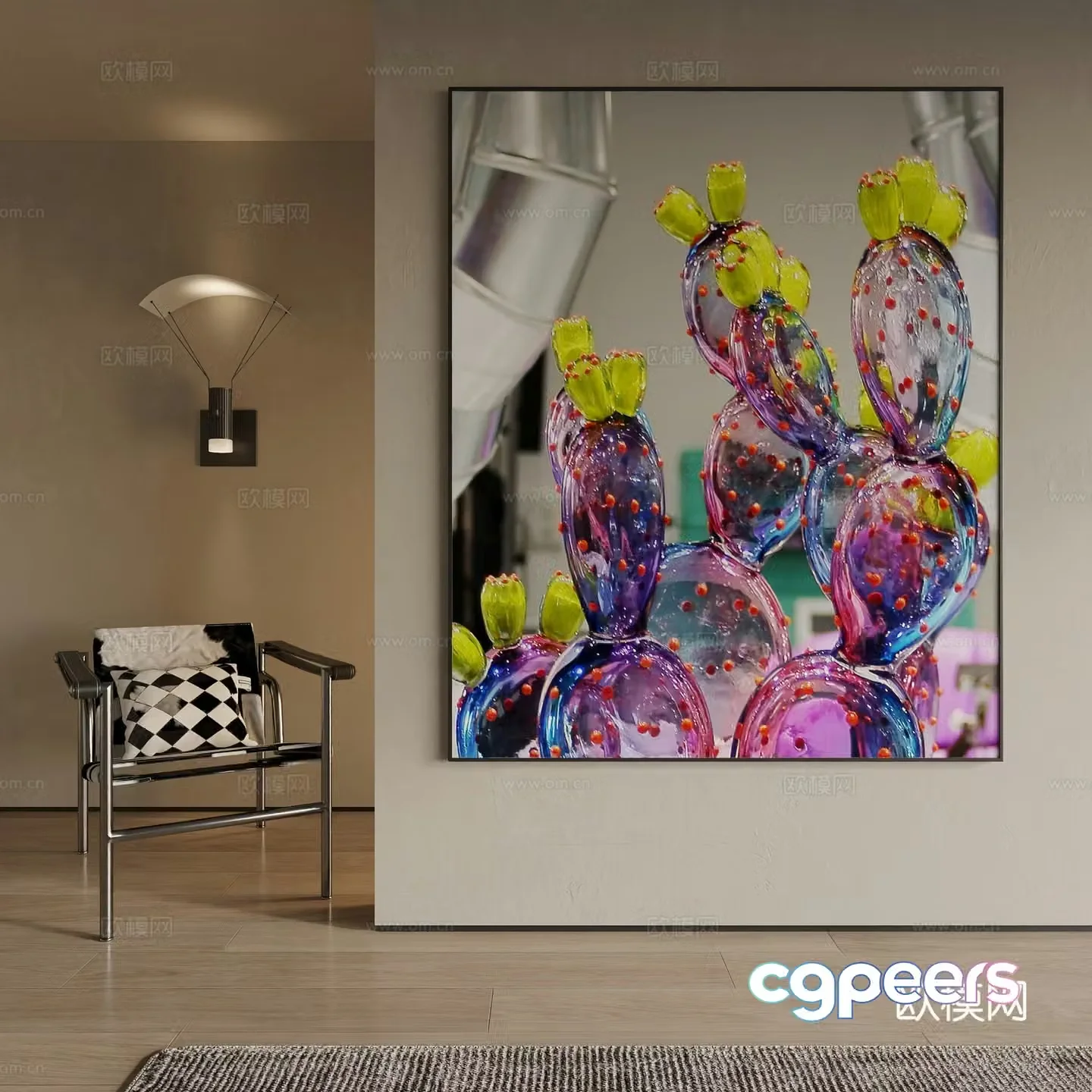 Modern decorative painting 3d model