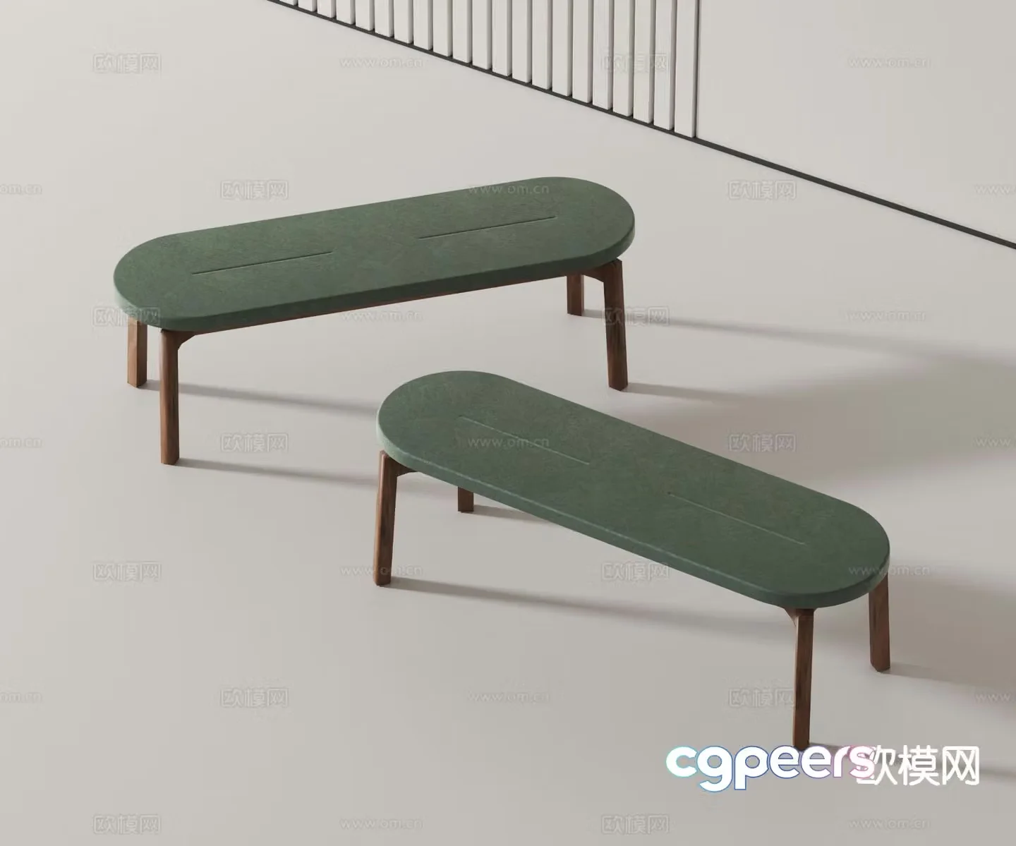 modern bench stool bench 3d model