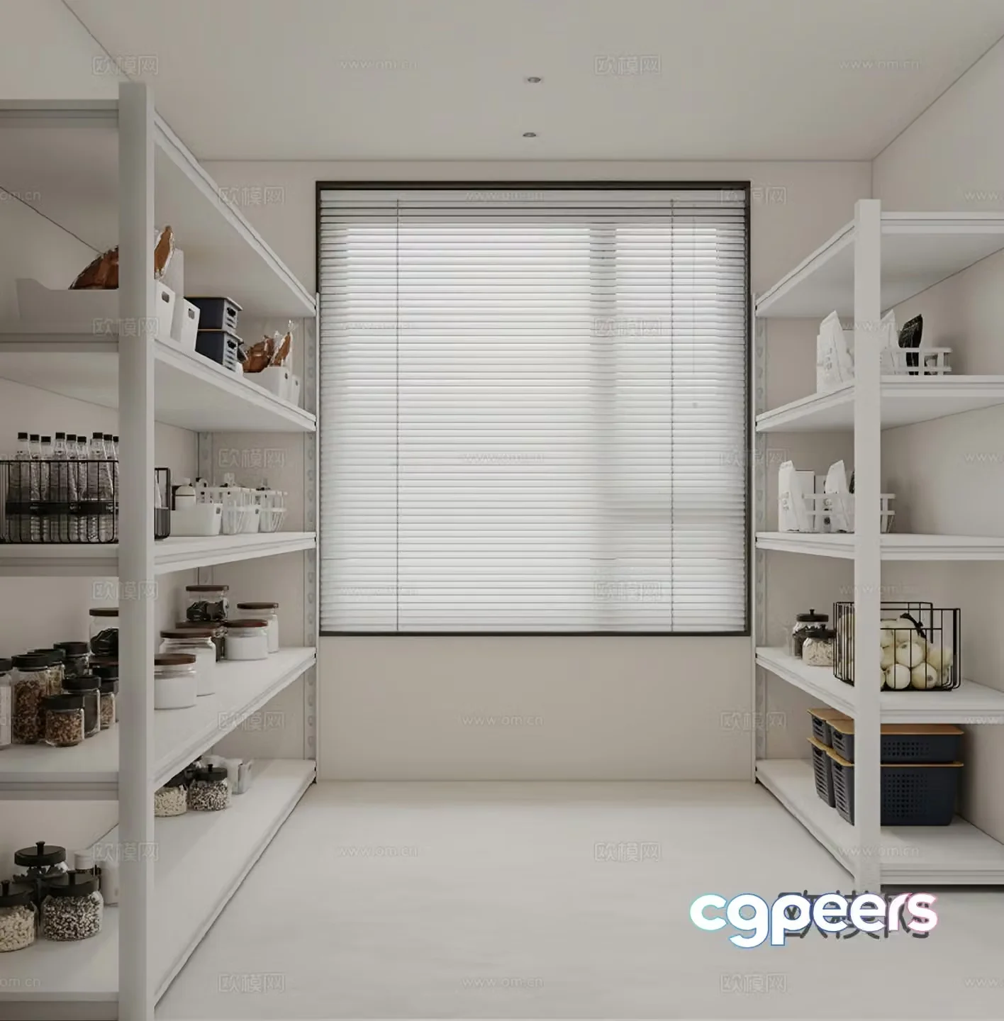 Modern storage room small warehouse 3d model