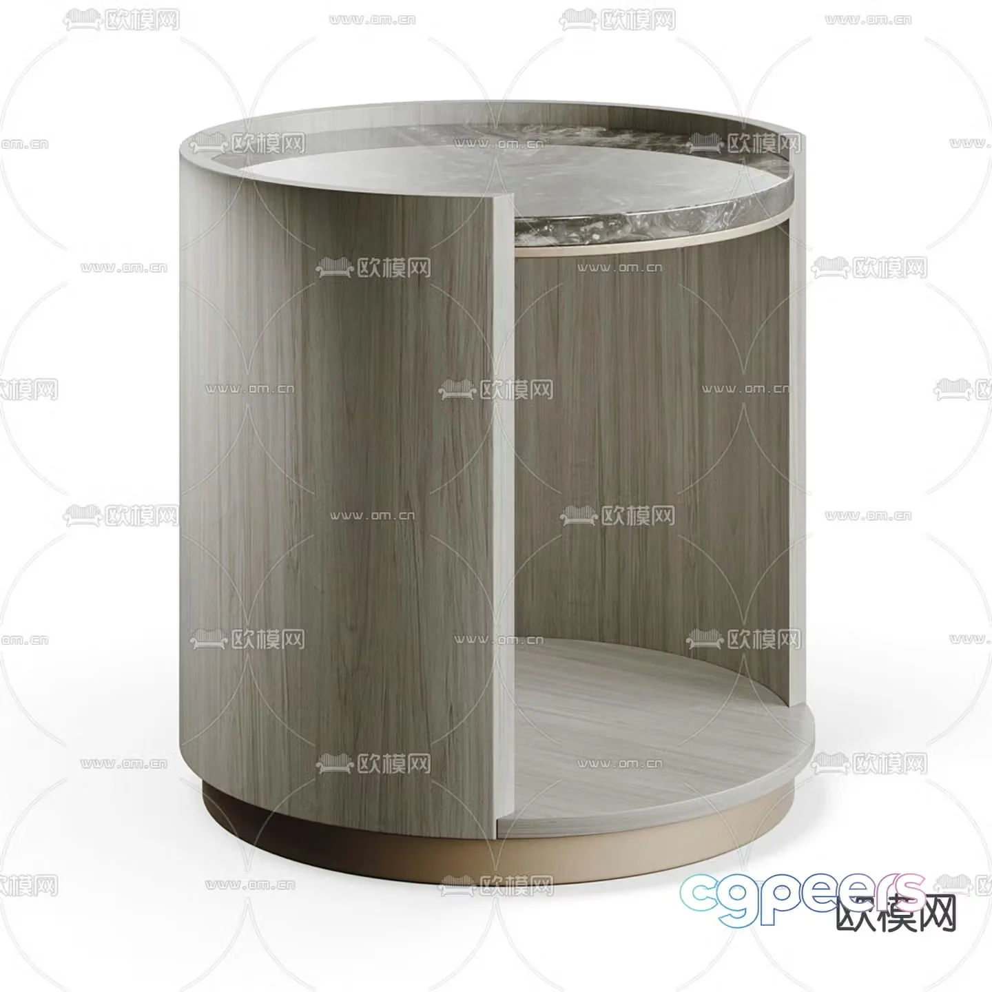 Angular table and round table 3D model