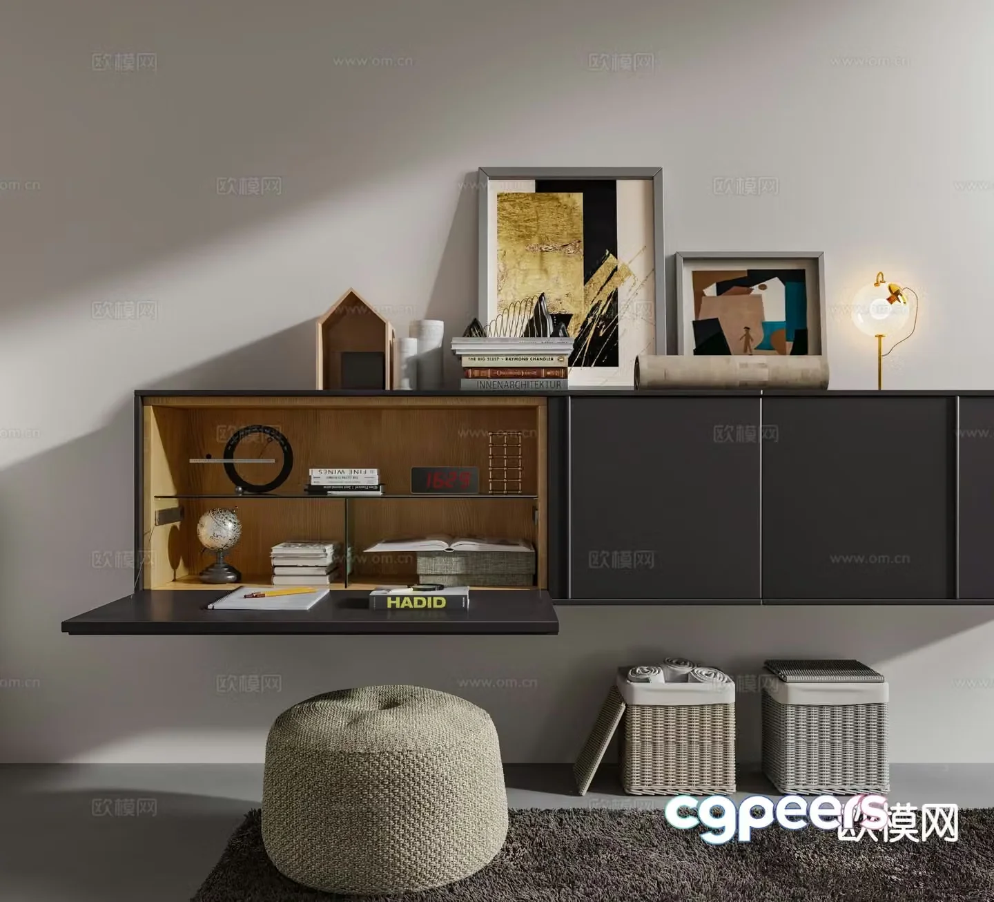 Modern wall cabinet wall cabinet 3d model