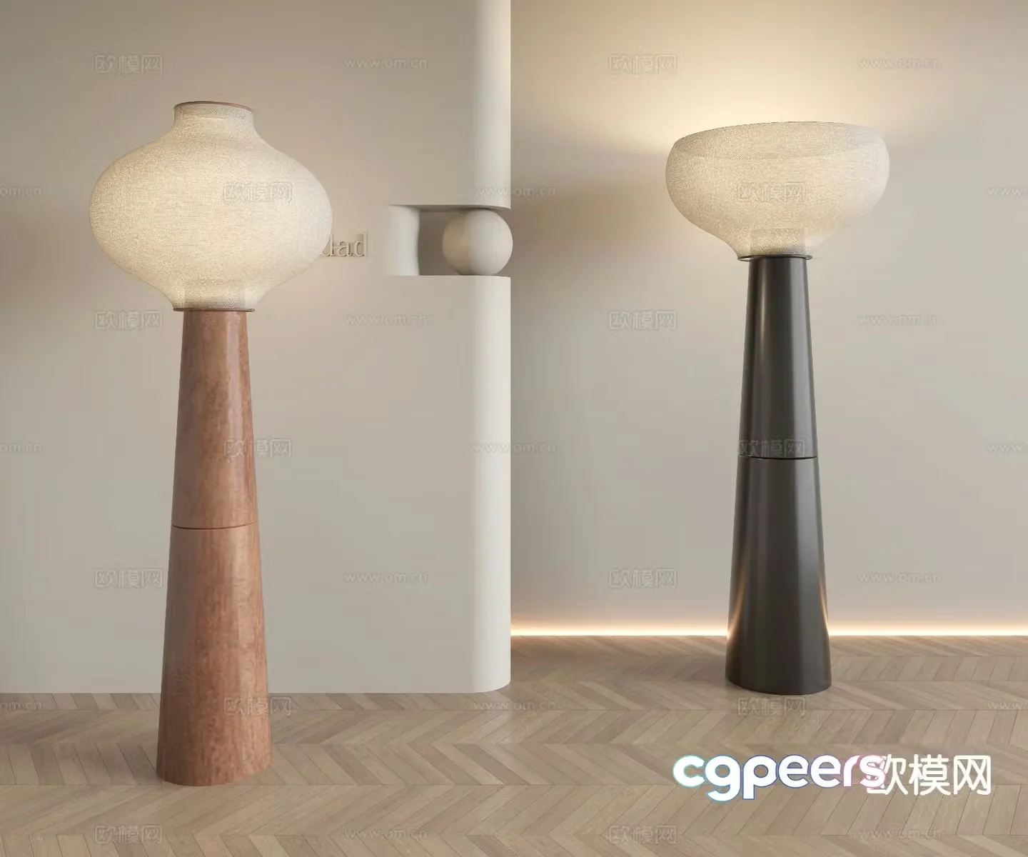 Medieval style floor lamp 3d model