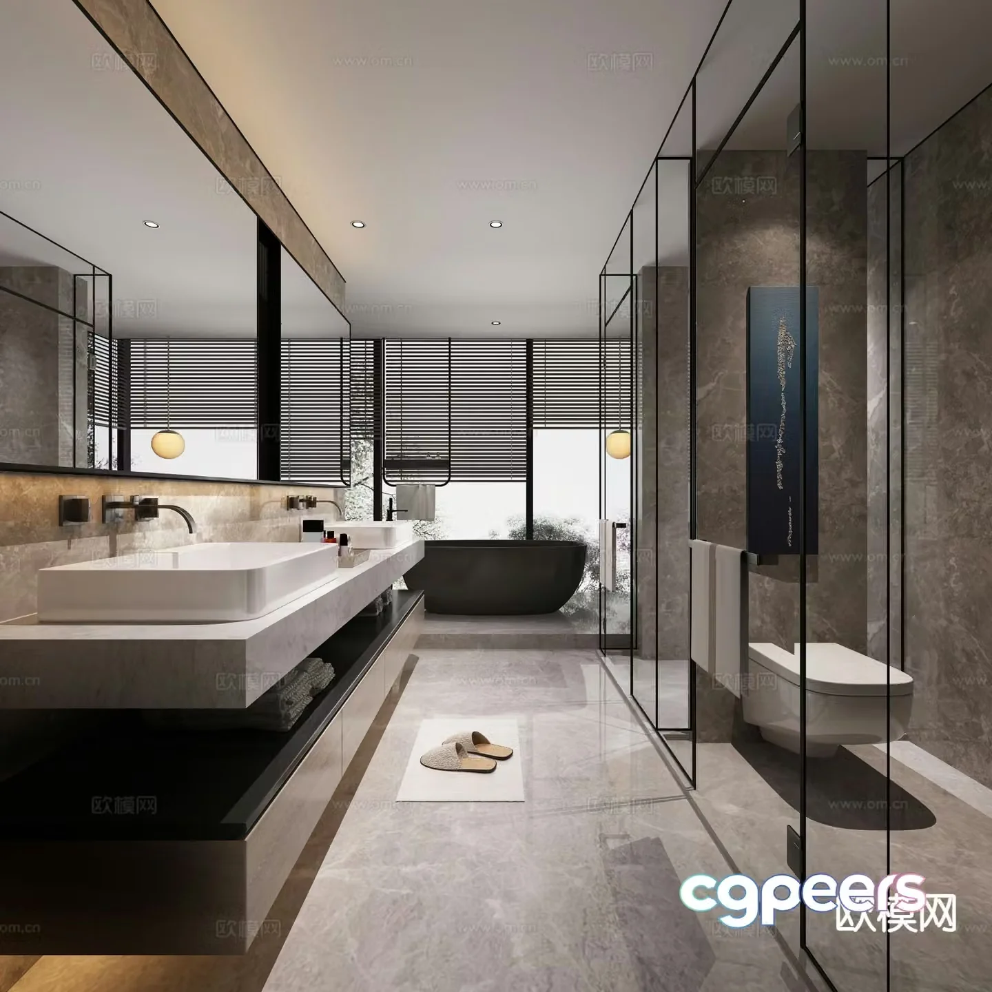 Modern bathroom bathroom 3d model
