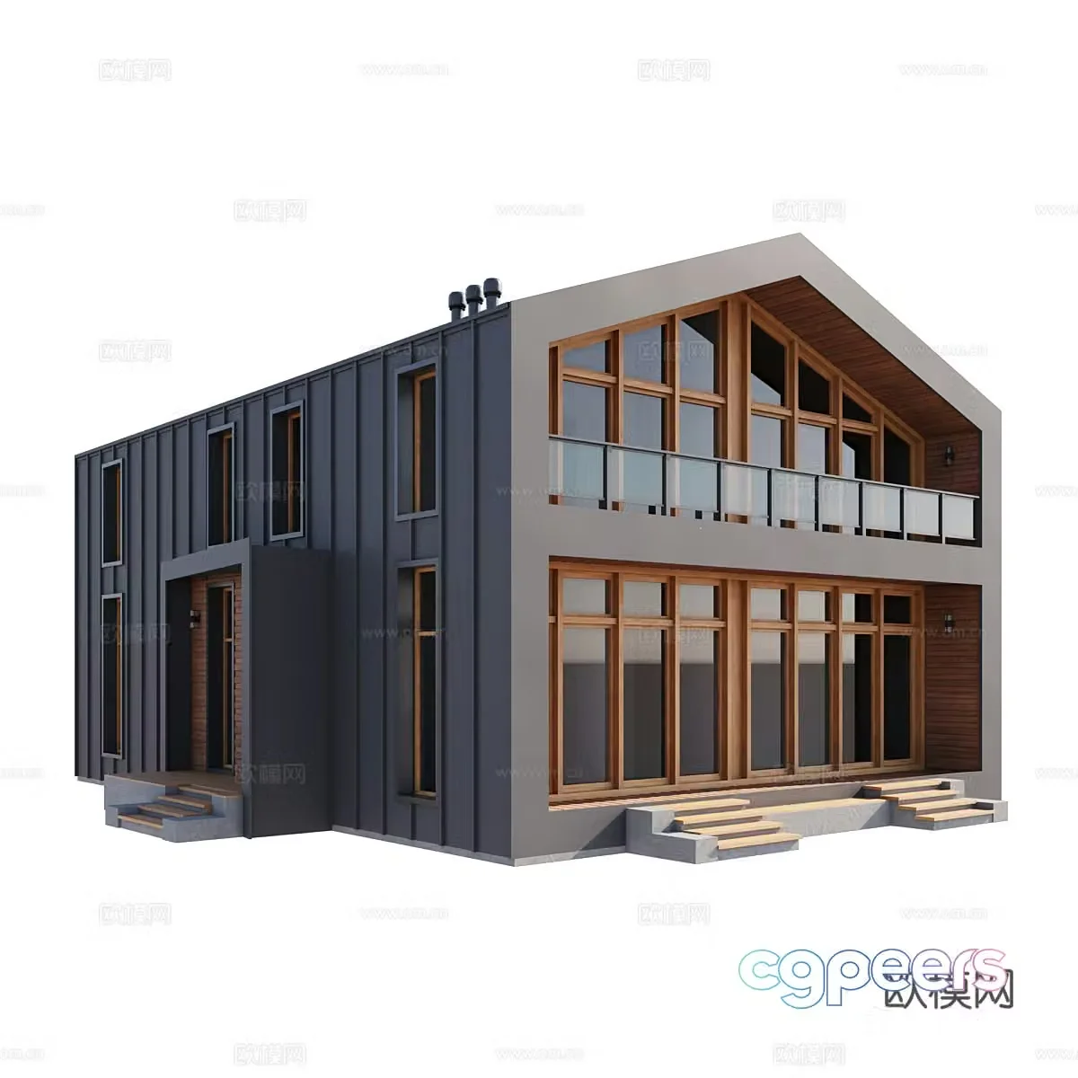 3D model of self-built house in rural areas