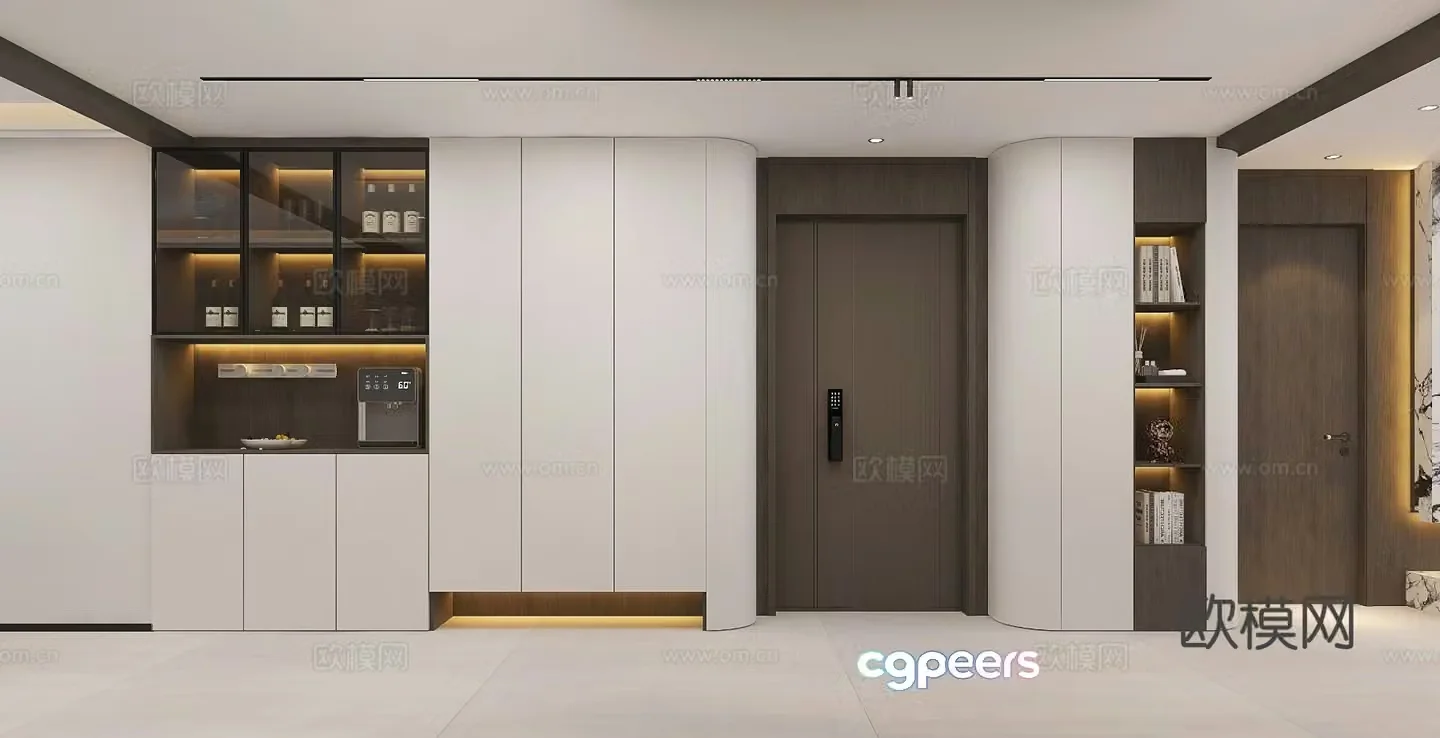 Modern entrance aisle 3D model