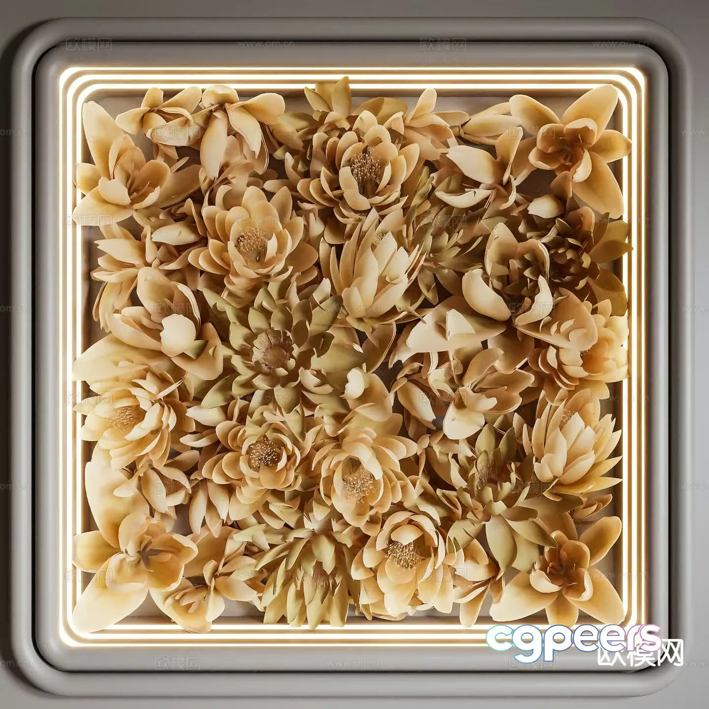 Flower wall Plant wall 3d model