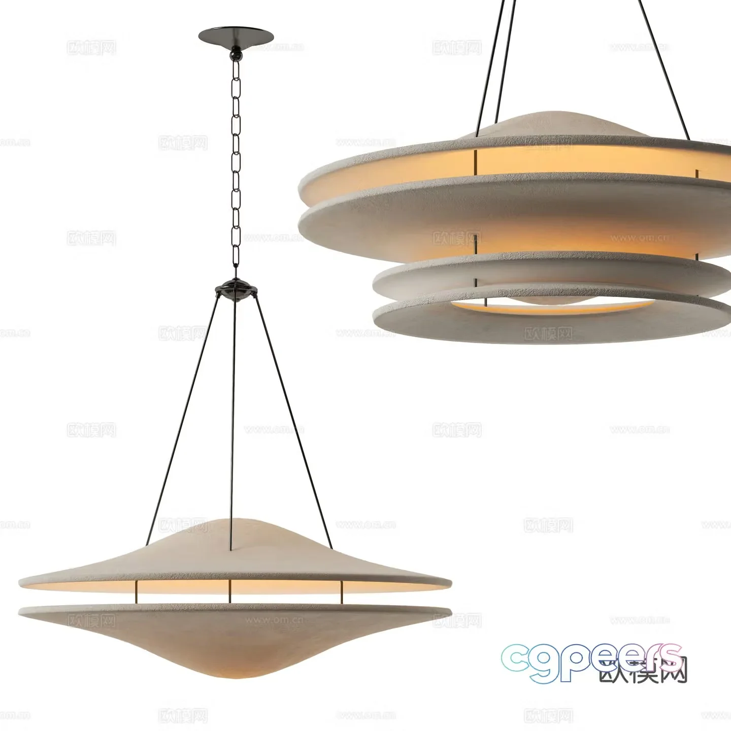 Modern chandelier 3d model