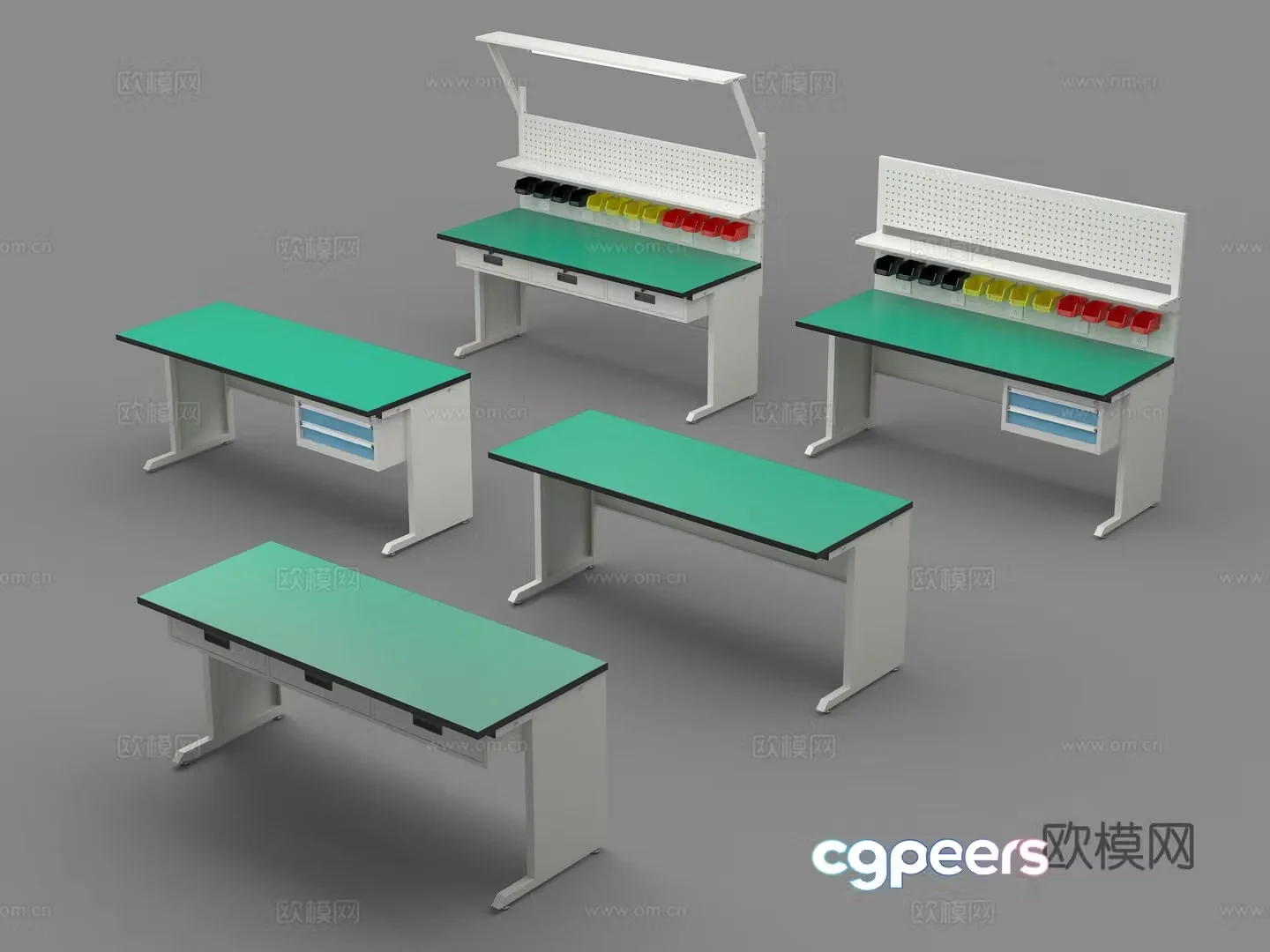 Workbench Operating table Assembly line Anti-static table Workshop Tool table 3D model