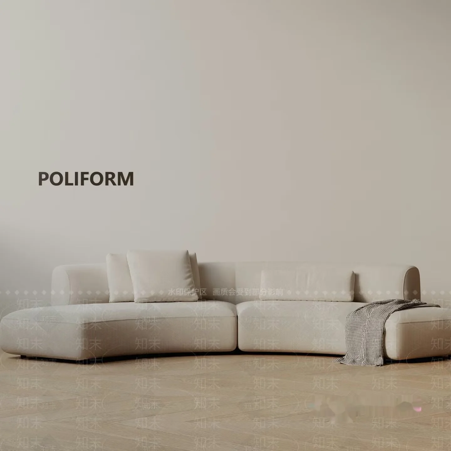 Modern Living Room 3D Model – 1055 – VRAY Render