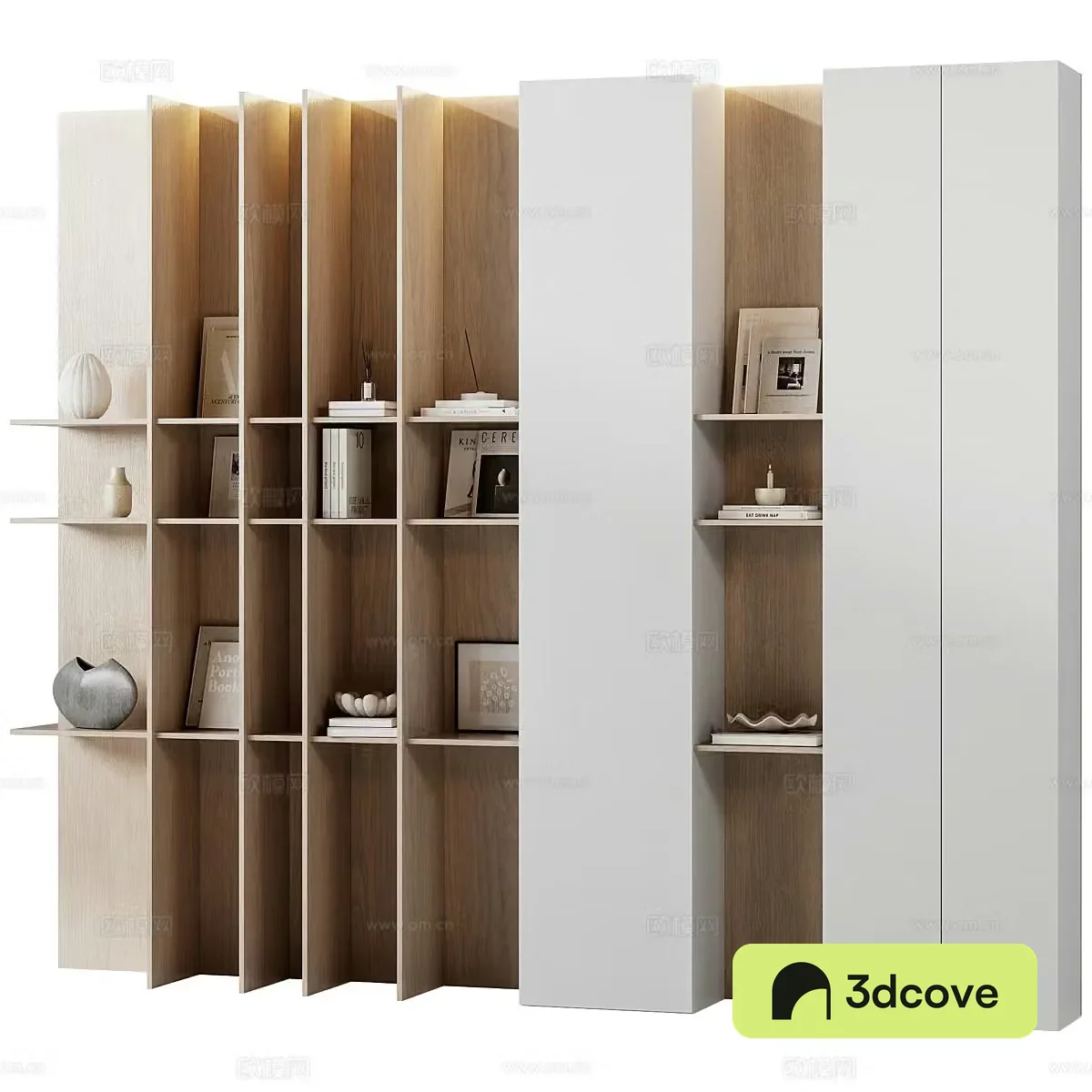 Shelf Display rack Bookshelf Solid wood bookshelf Decorative rack Display rack Ornaments Install