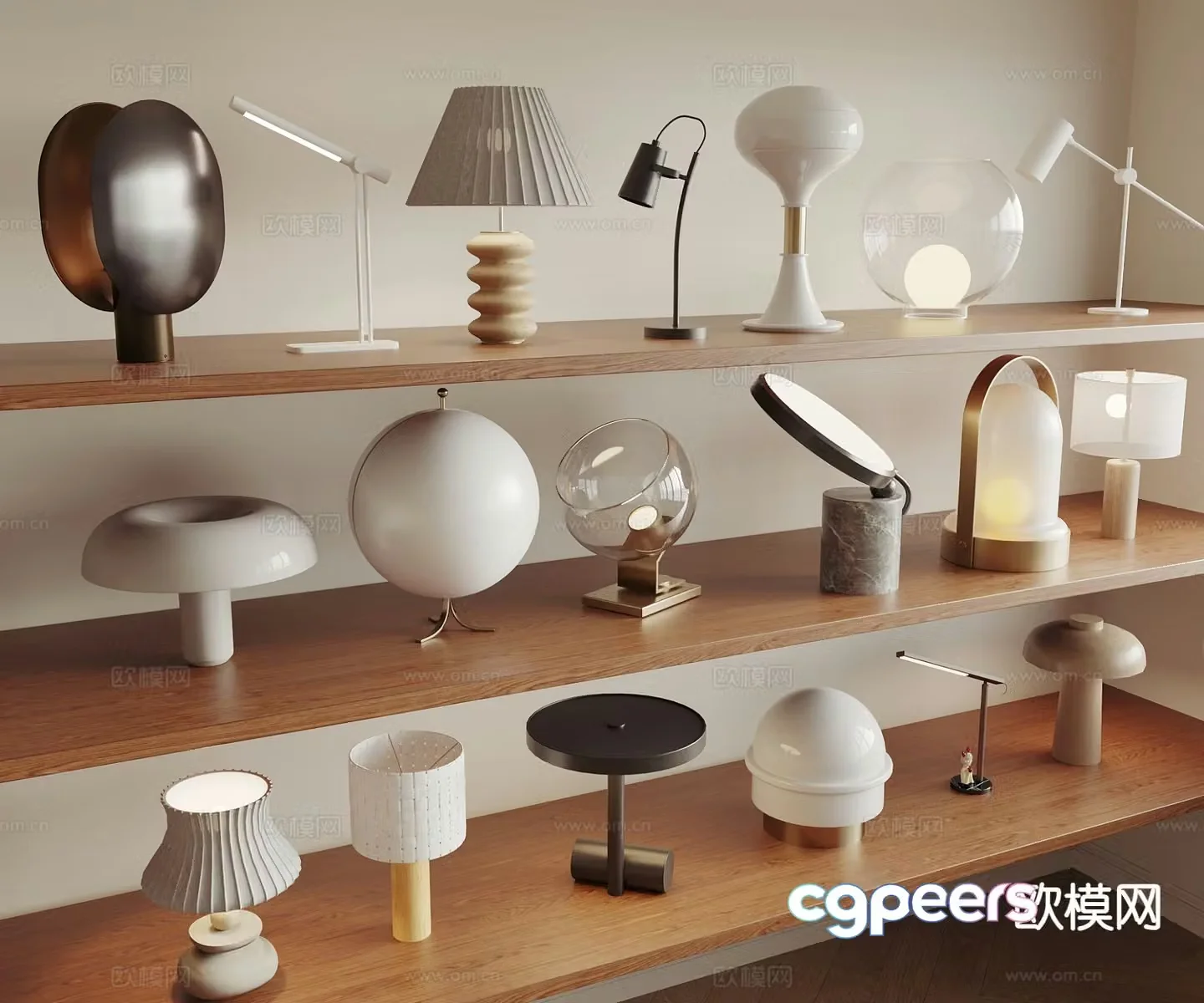 Modern desk lamp desktop lamp 3d model