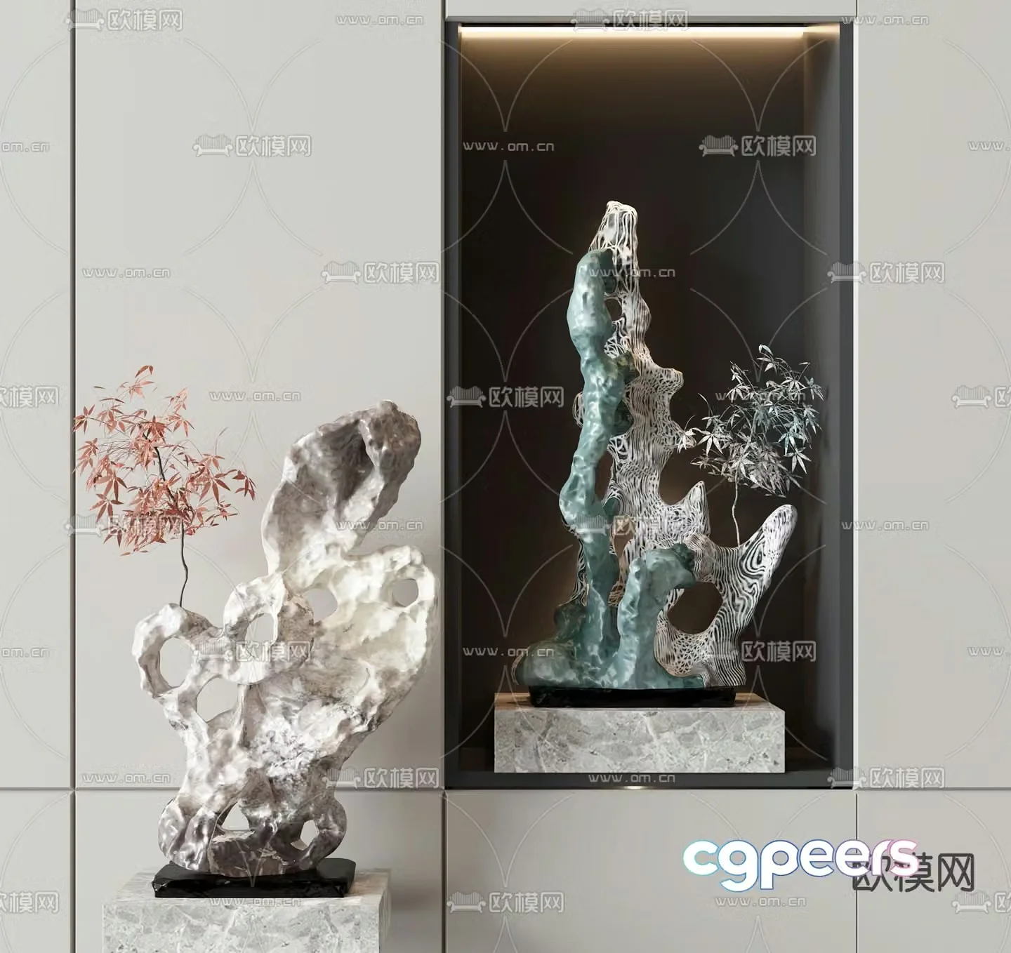 Taihu stone sculpture stone carving stone ornaments 3d model