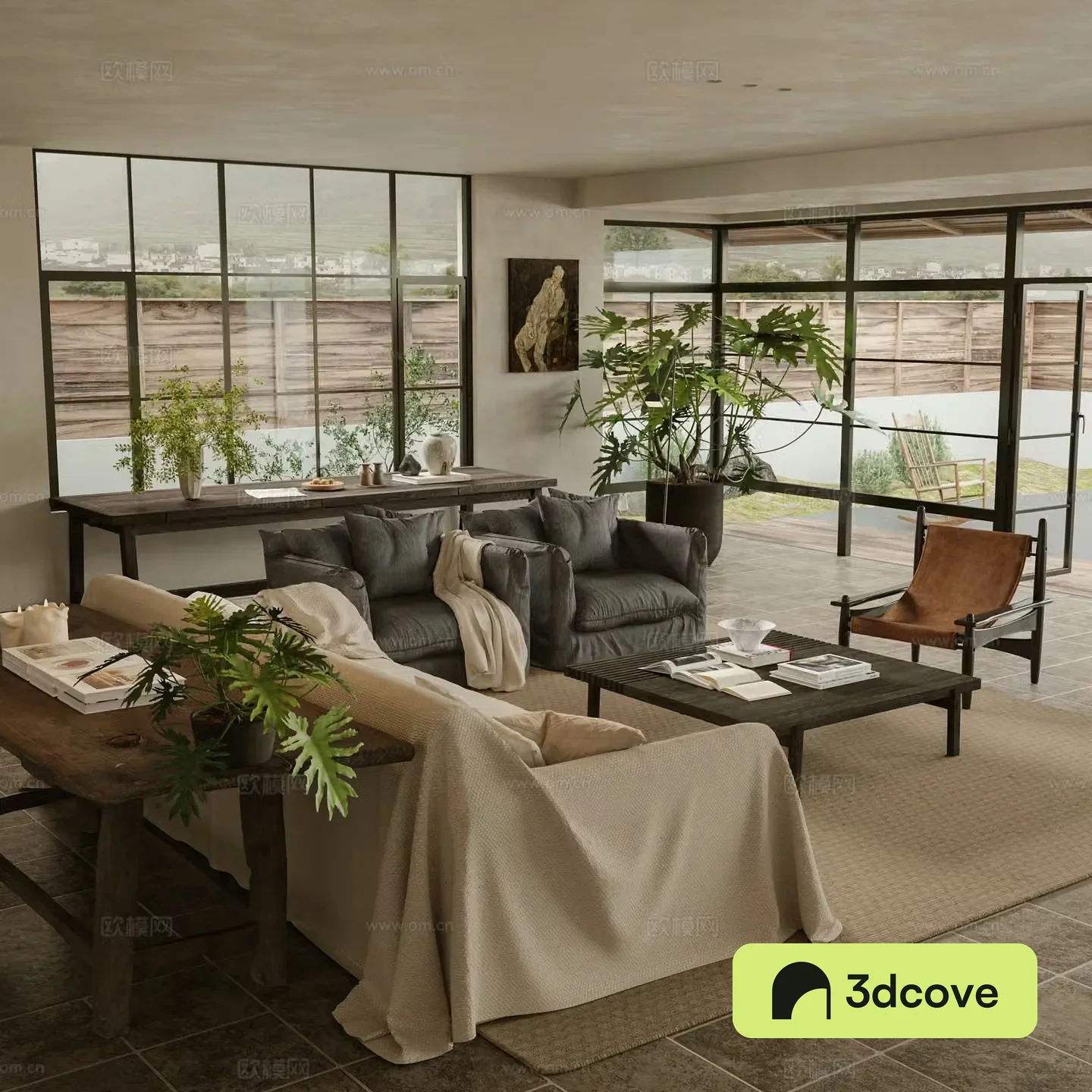 3D model of Wasabi Middle Style B&B Living Room