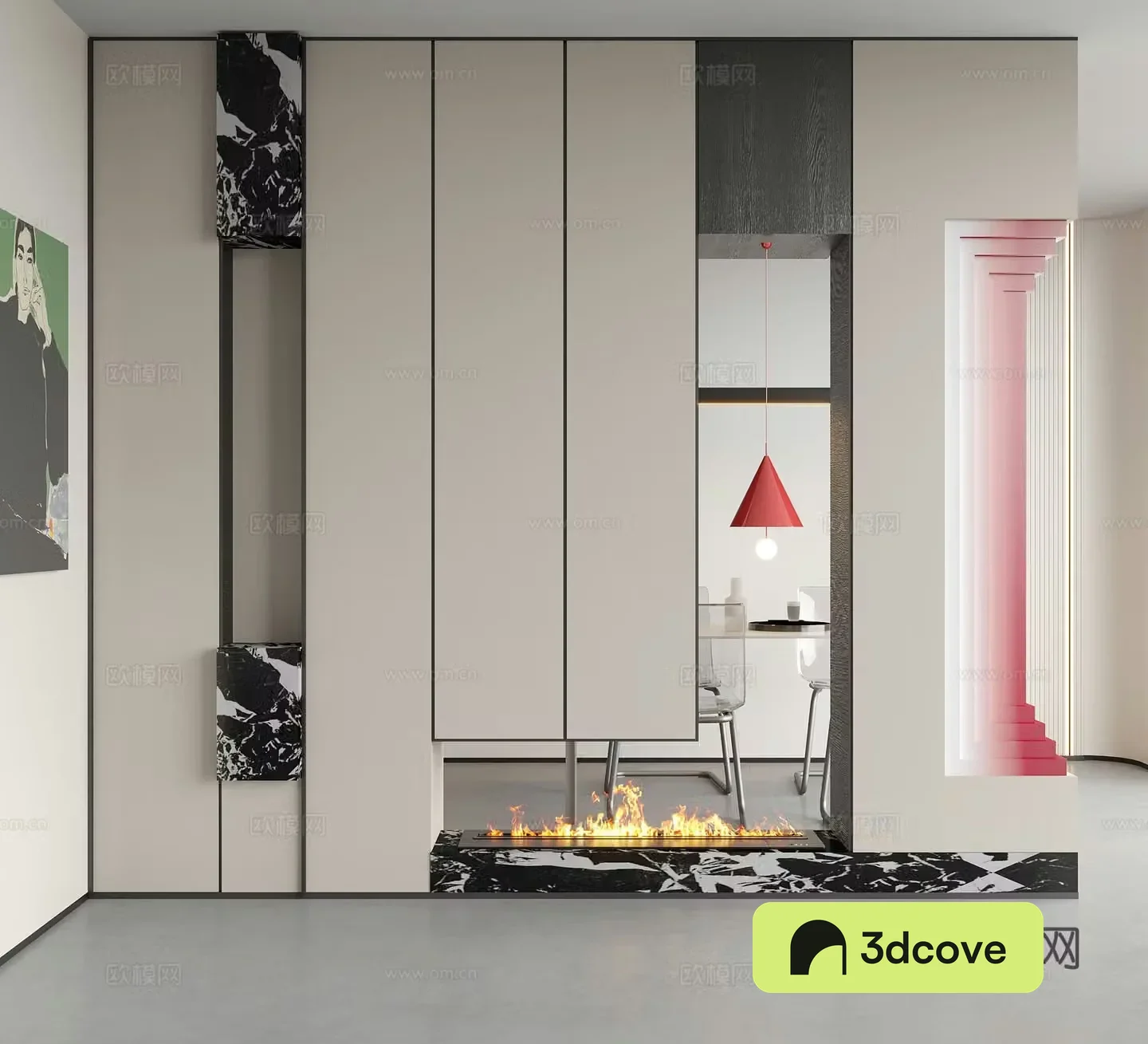 Modern decorative entrance door partition