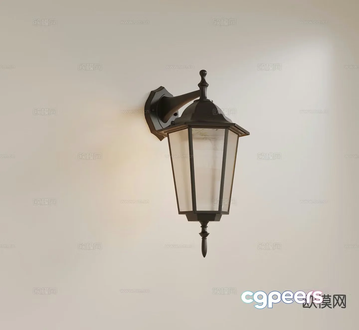 French wall lamp iron wall lamp outdoor wall lamp 3d model